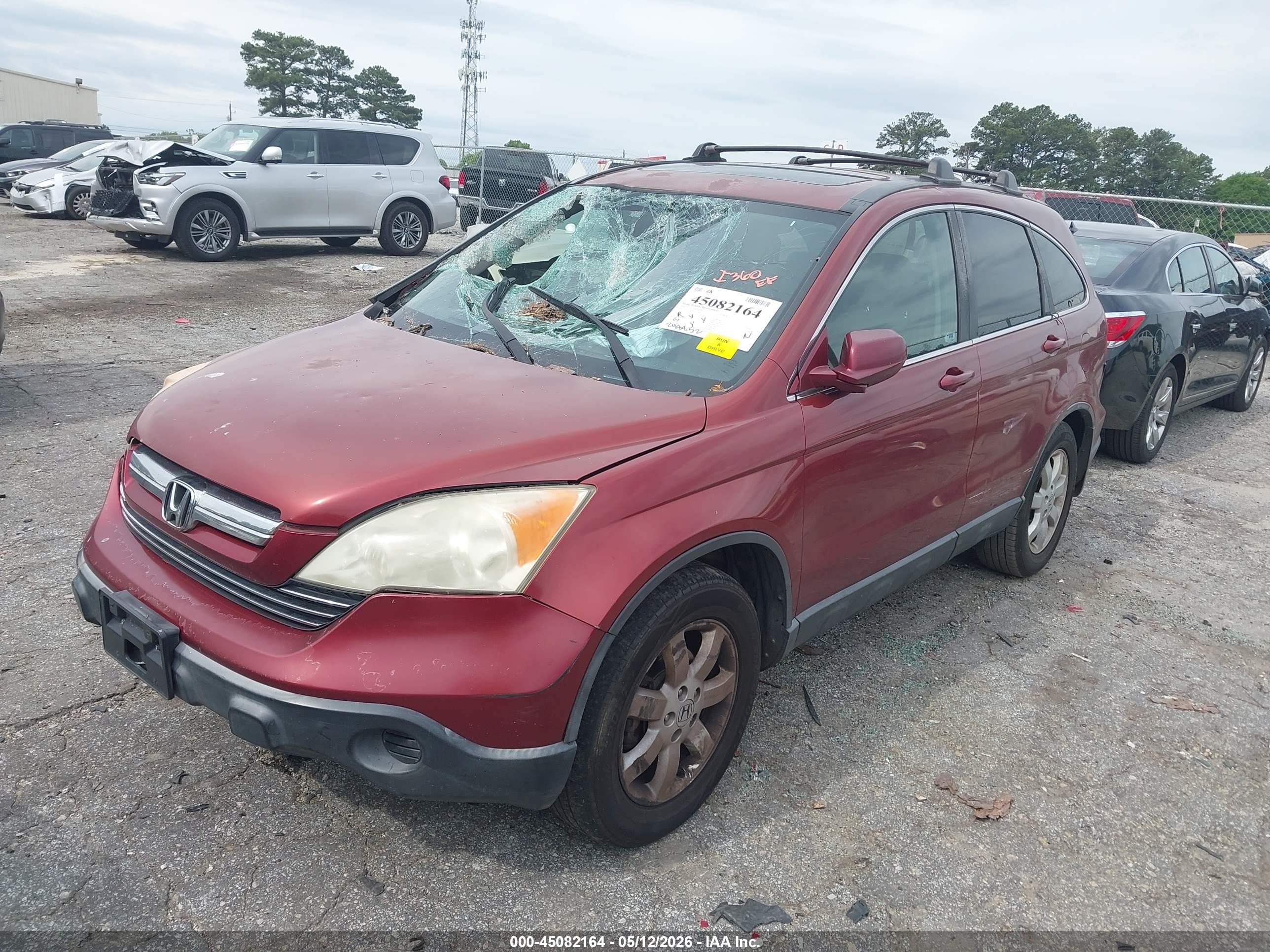 2007 Honda Cr-v Ex-l Maroon vin: JHLRE487X7C007020