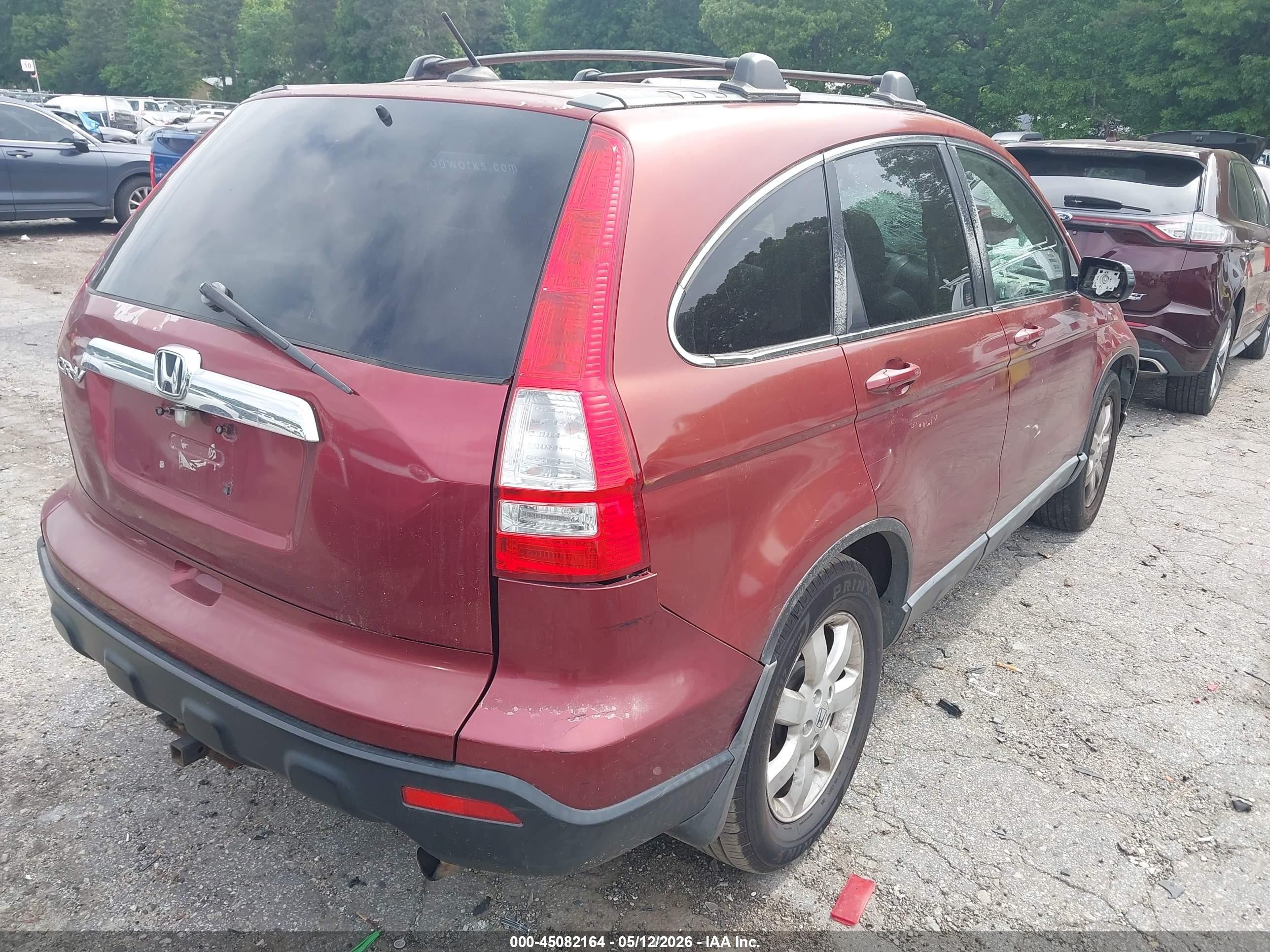 2007 Honda Cr-v Ex-l Maroon vin: JHLRE487X7C007020