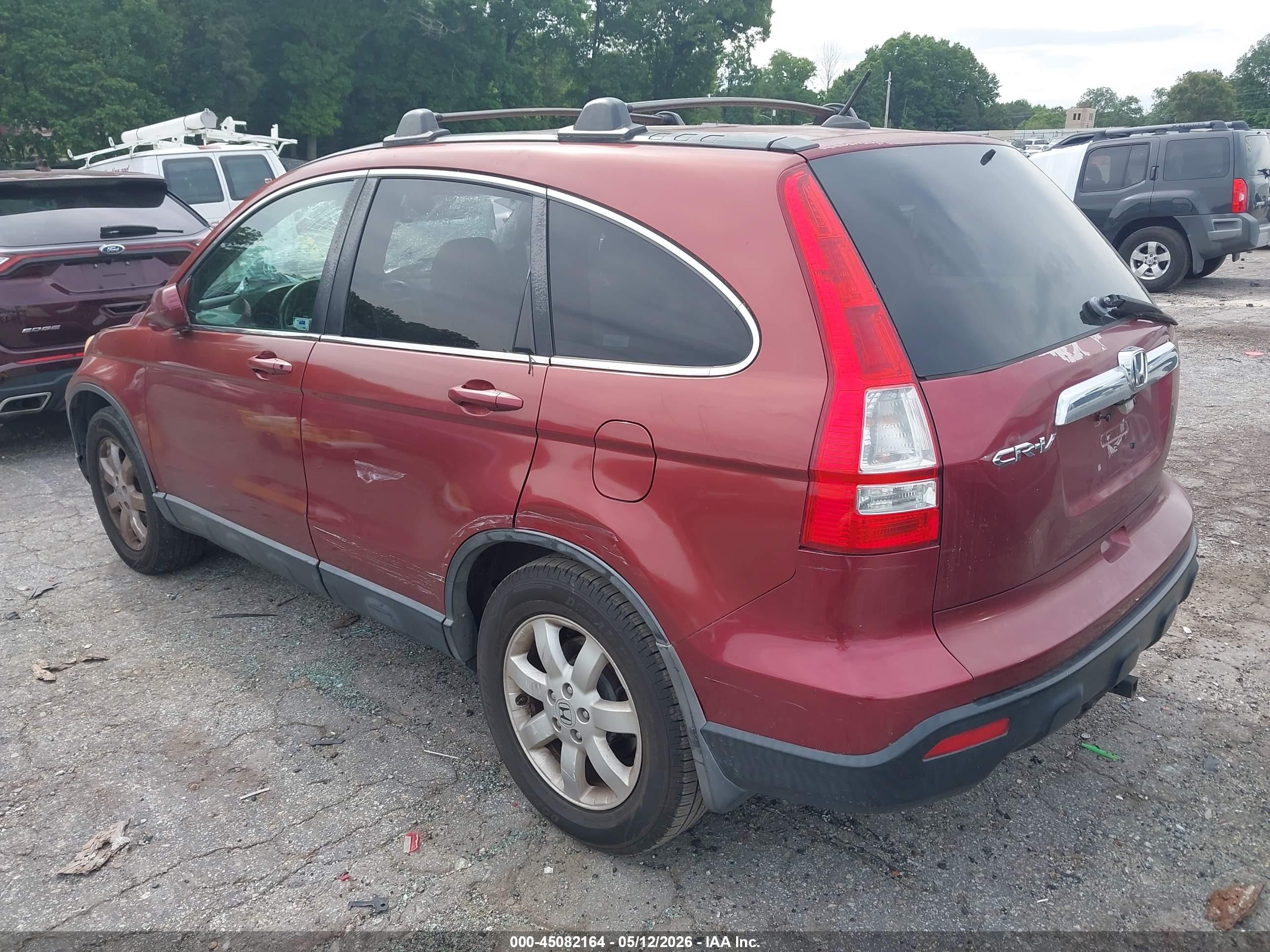 2007 Honda Cr-v Ex-l Maroon vin: JHLRE487X7C007020
