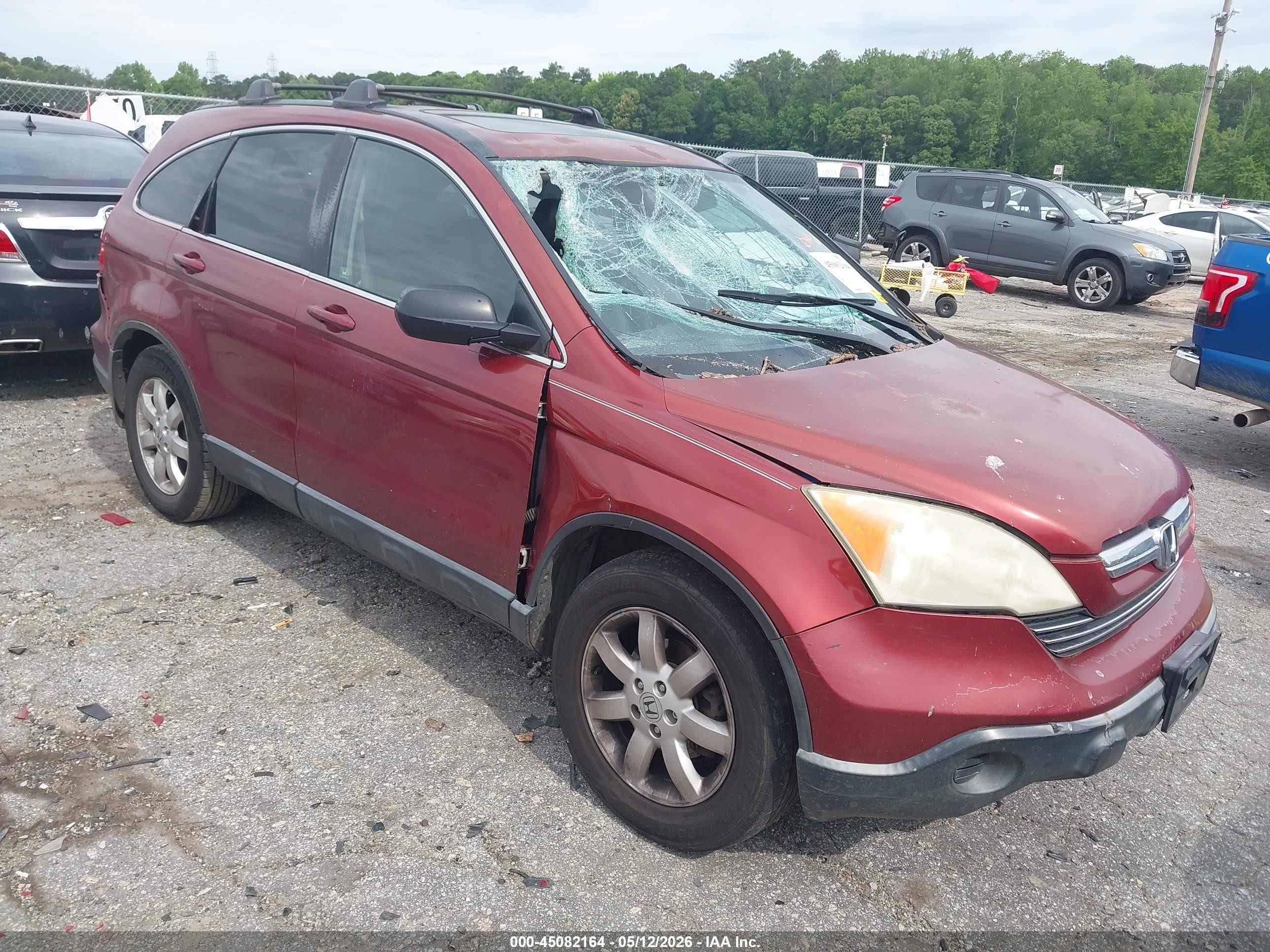 2007 Honda Cr-v Ex-l Maroon vin: JHLRE487X7C007020