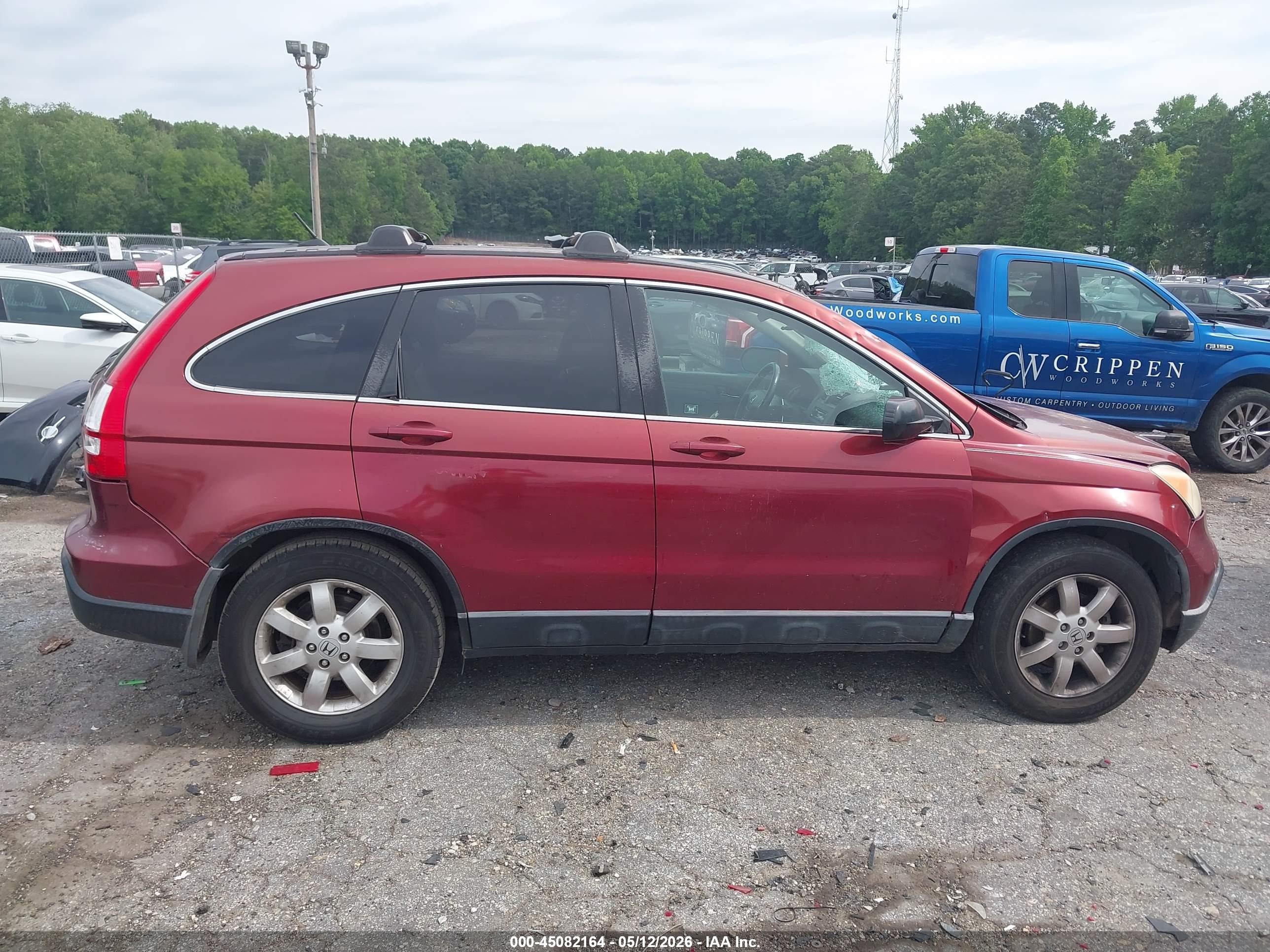 2007 Honda Cr-v Ex-l Maroon vin: JHLRE487X7C007020