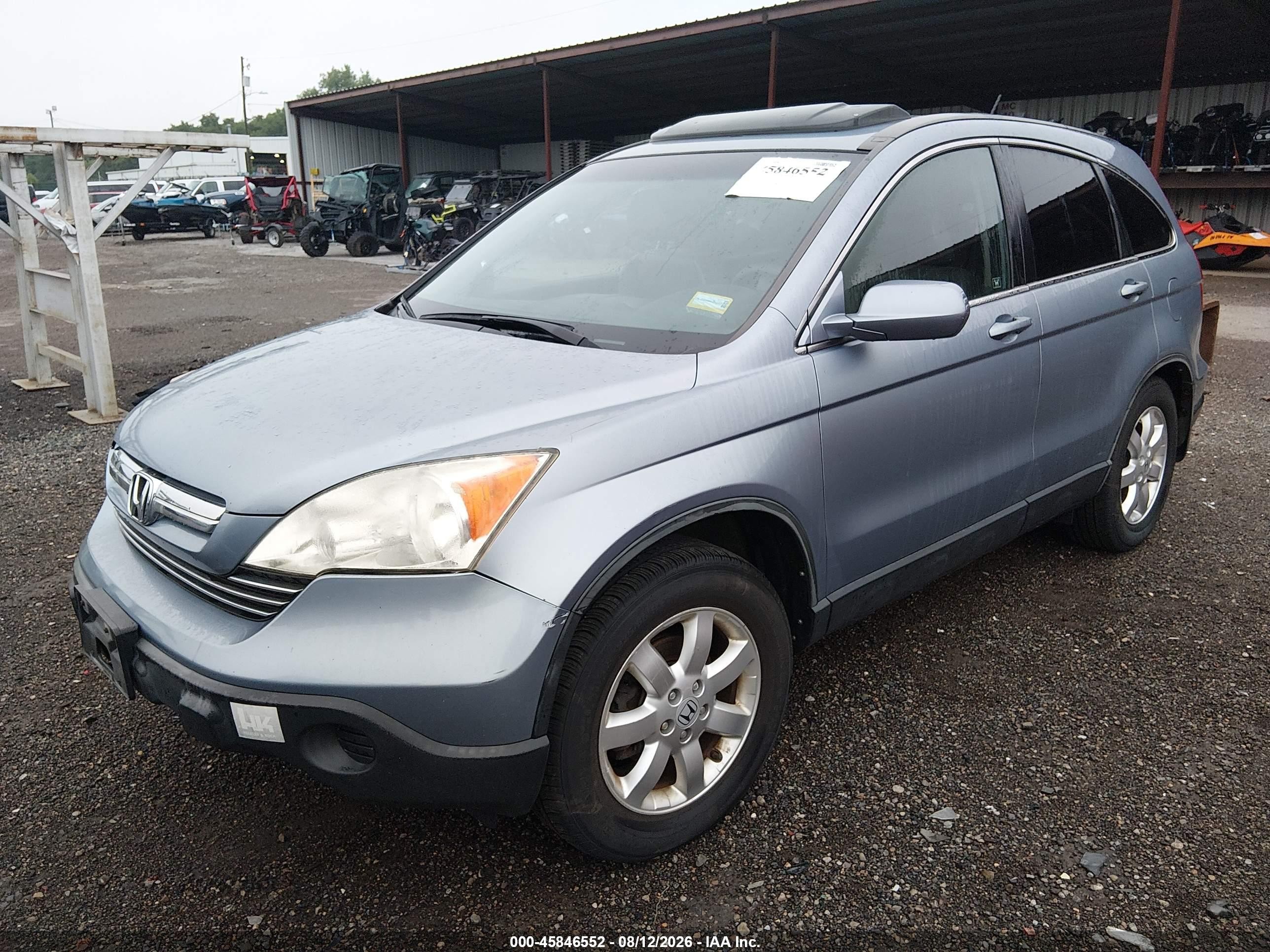 2007 Honda Cr-v Ex-l Blue vin: JHLRE487X7C011262