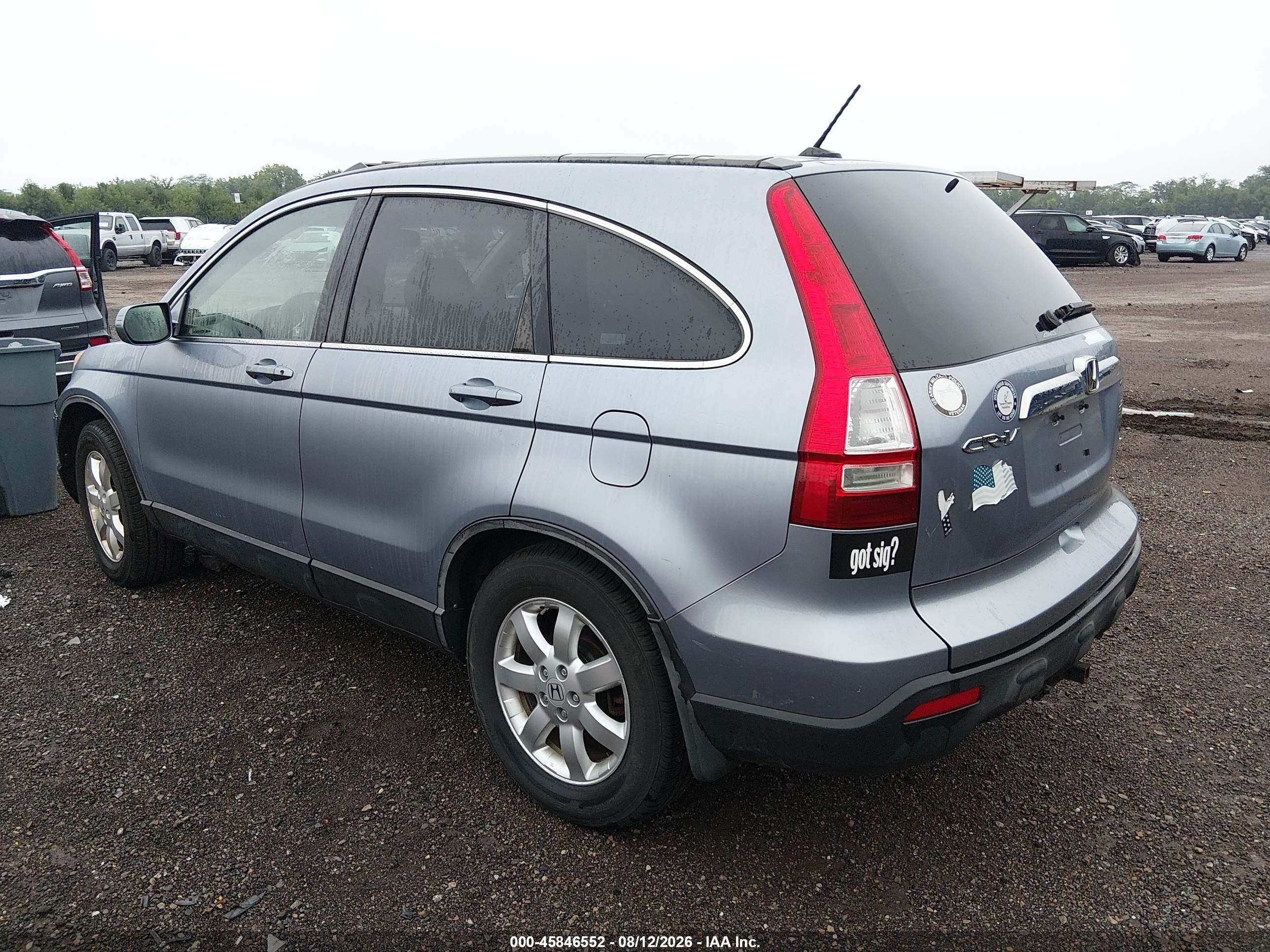 2007 Honda Cr-v Ex-l Blue vin: JHLRE487X7C011262