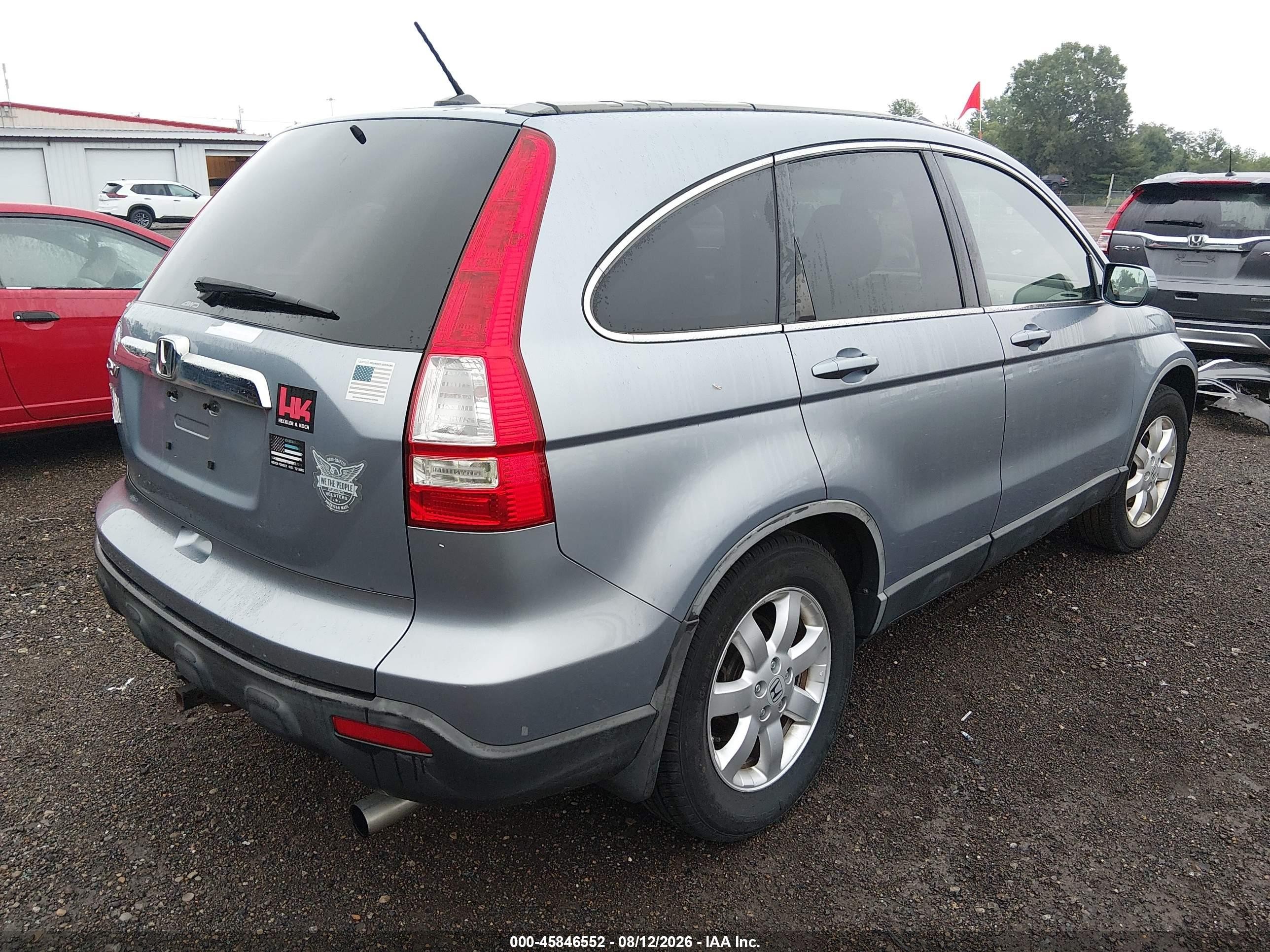 2007 Honda Cr-v Ex-l Blue vin: JHLRE487X7C011262