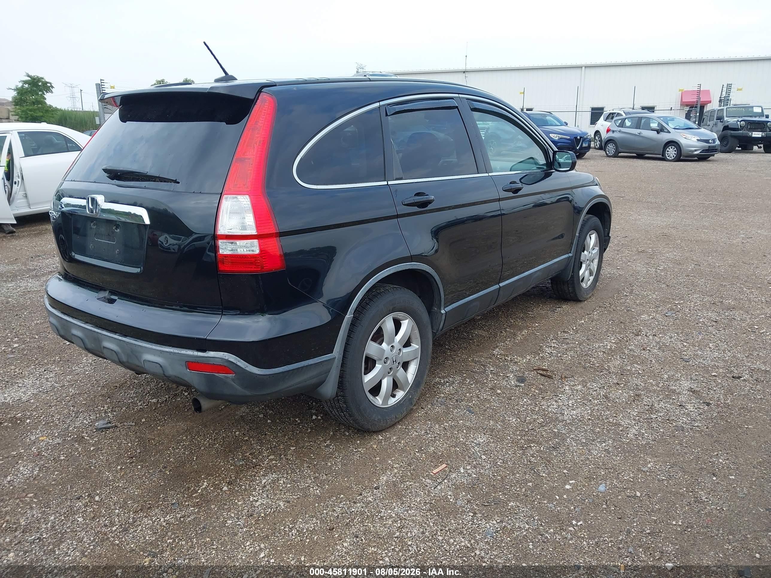 2007 Honda Cr-v Ex-l Black vin: JHLRE487X7C021290