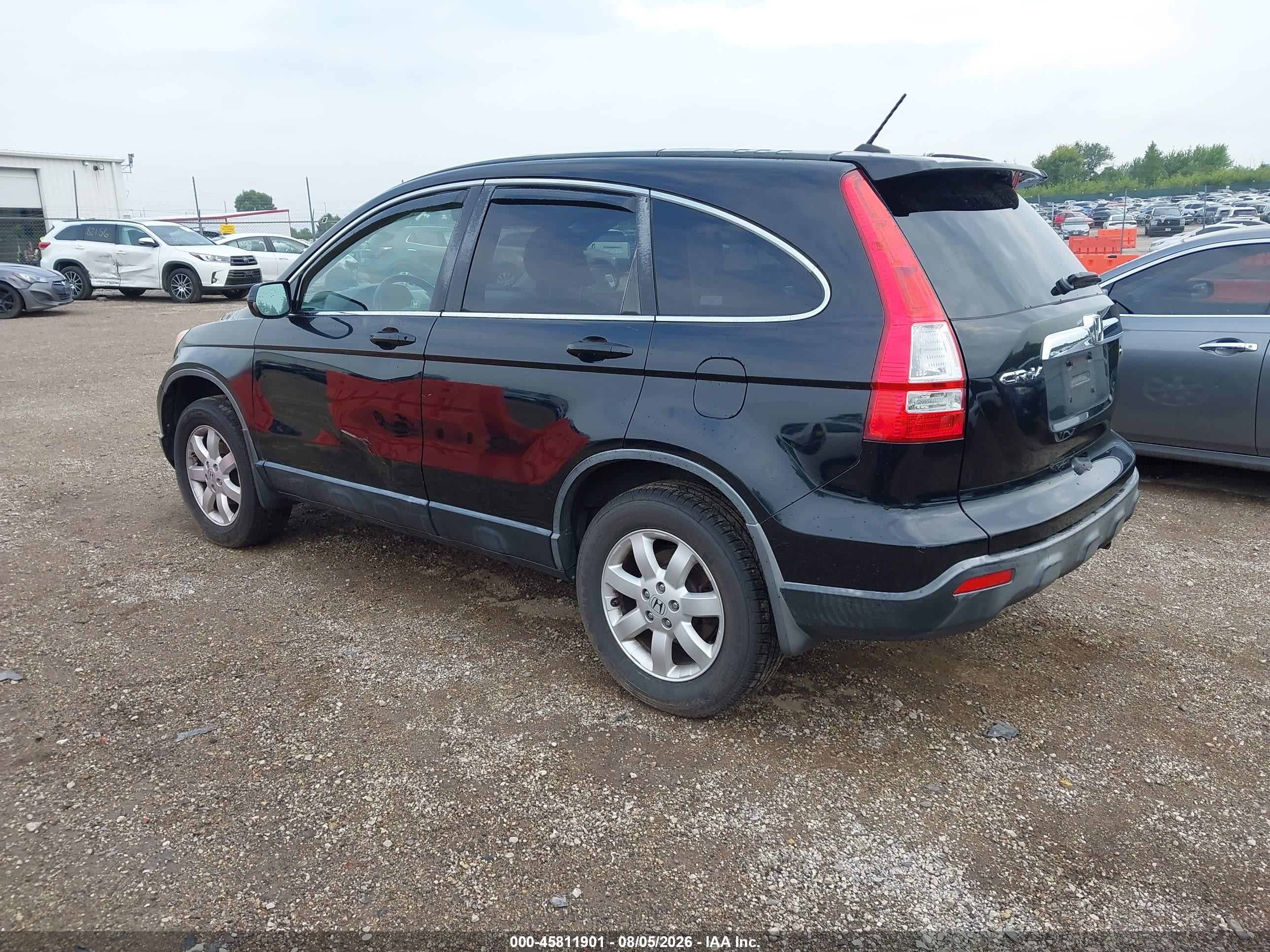 2007 Honda Cr-v Ex-l Black vin: JHLRE487X7C021290