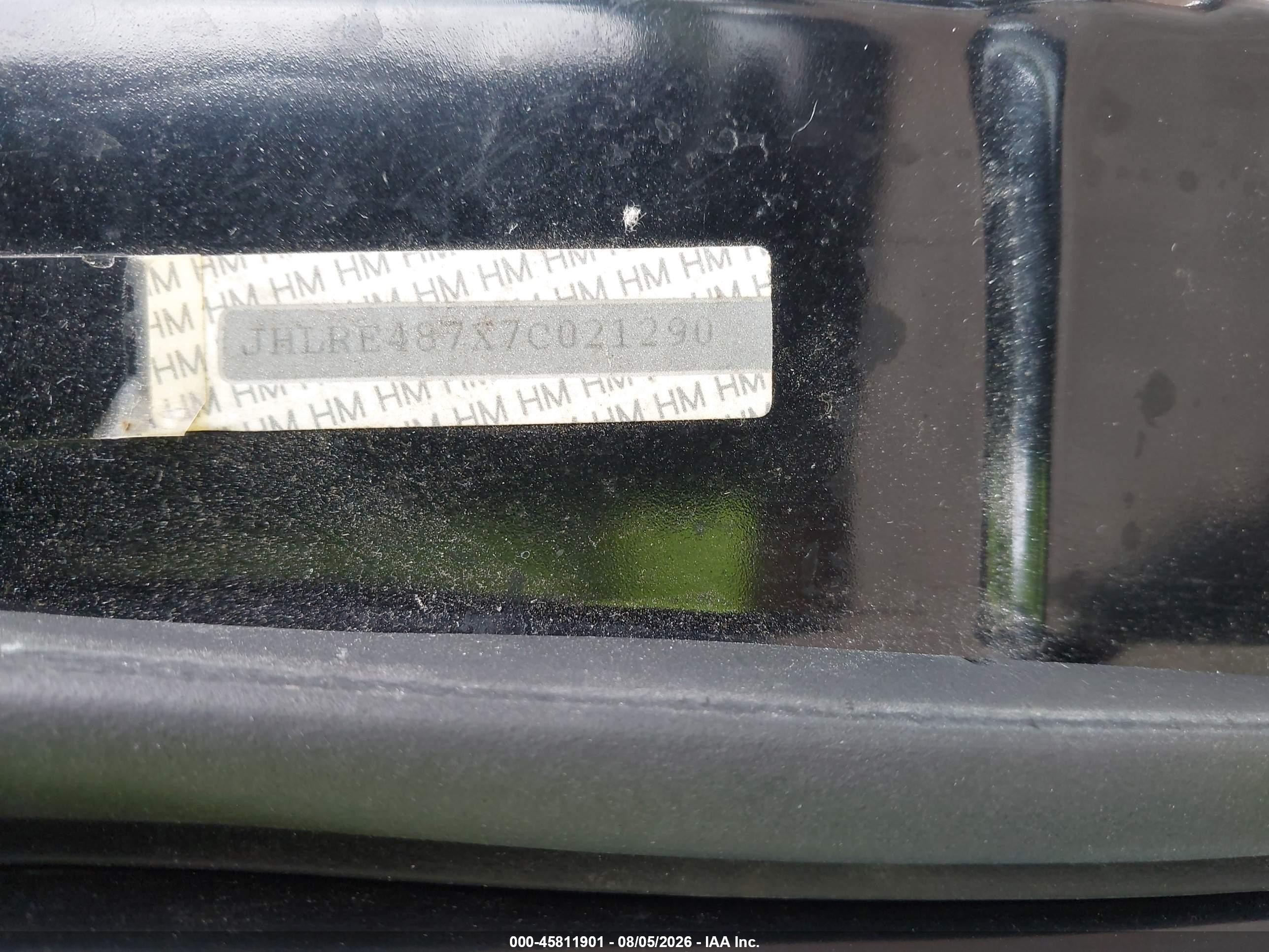 2007 Honda Cr-v Ex-l Black vin: JHLRE487X7C021290