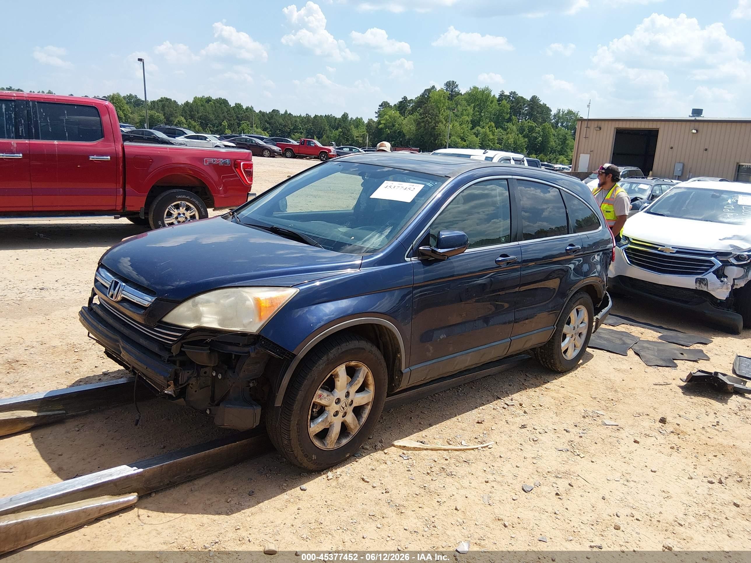 2007 Honda Cr-v Ex-l Blue vin: JHLRE487X7C056816