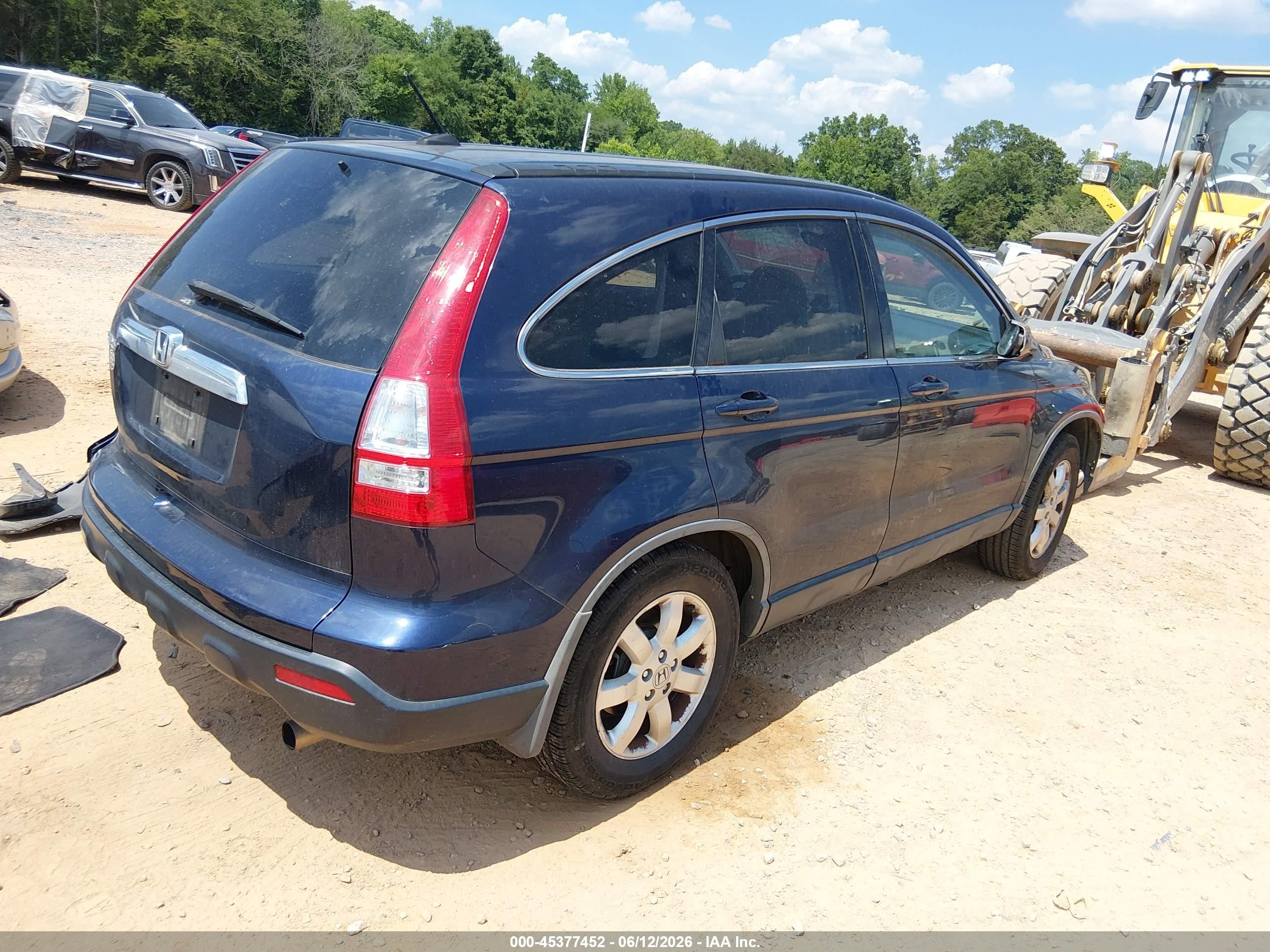 2007 Honda Cr-v Ex-l Blue vin: JHLRE487X7C056816
