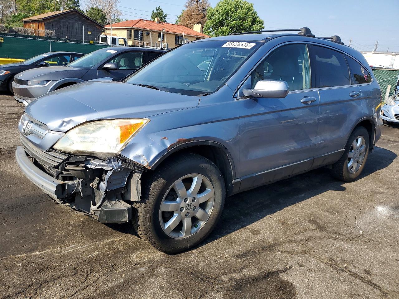 2007 Honda Cr-v Exl Синий vin: JHLRE487X7C062650