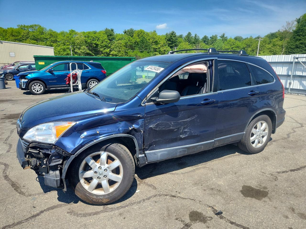 2007 Honda Cr-v Exl Синий vin: JHLRE487X7C075673
