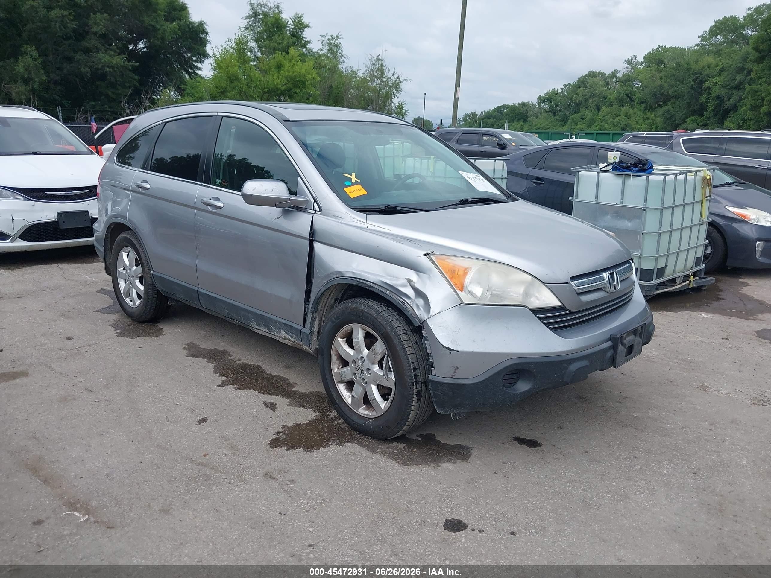 2007 Honda Cr-v Ex-l Silver vin: JHLRE487X7C092215