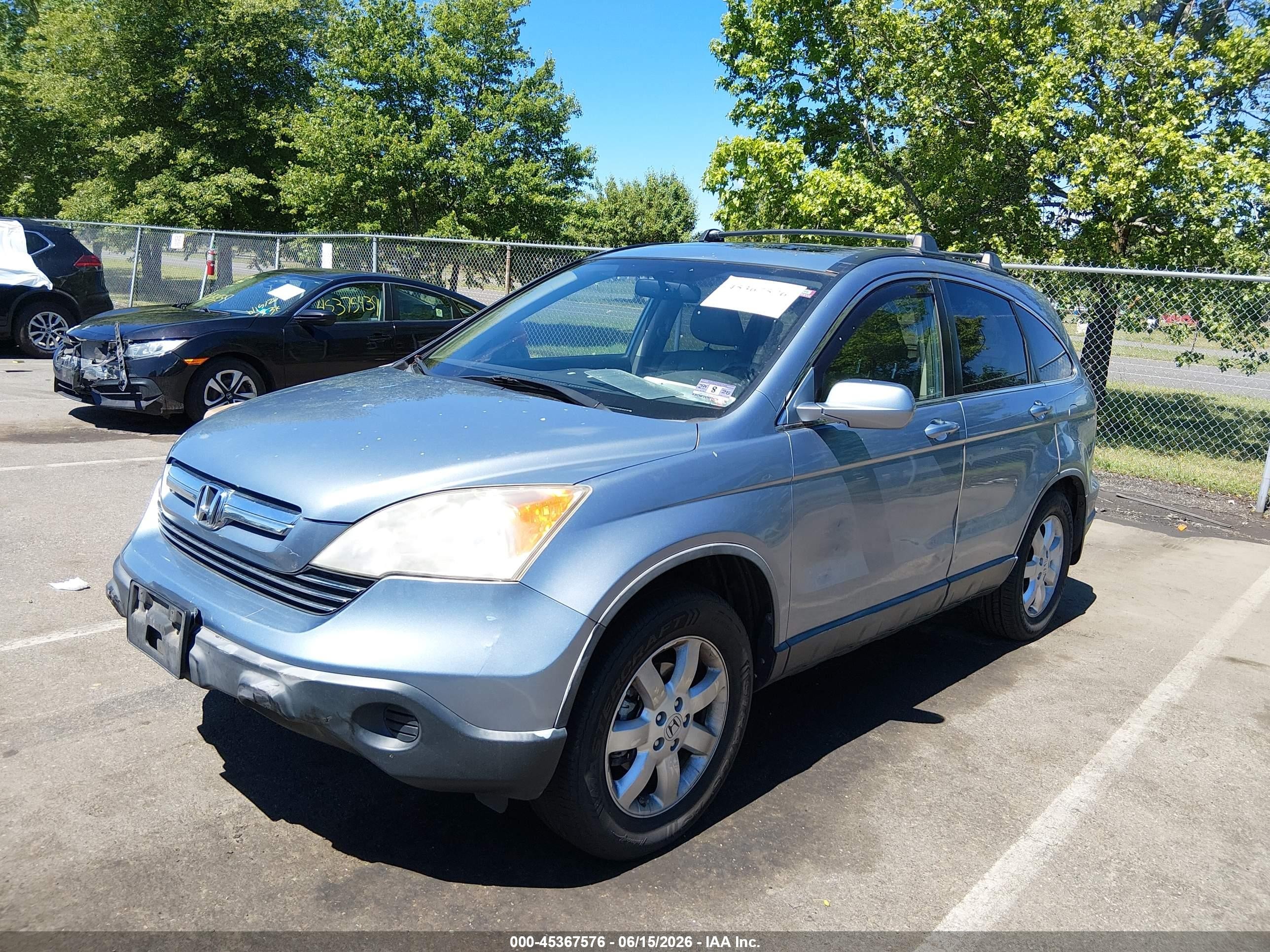 2007 Honda Cr-v Ex-l Teal vin: JHLRE487X7C121888