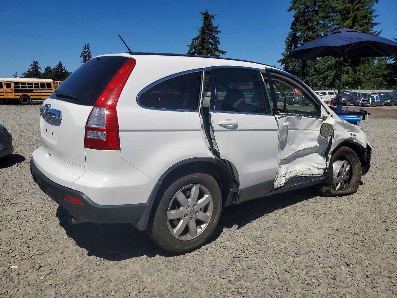 2007 Honda Cr-v Exl White vin: JHLRE487X7C123236