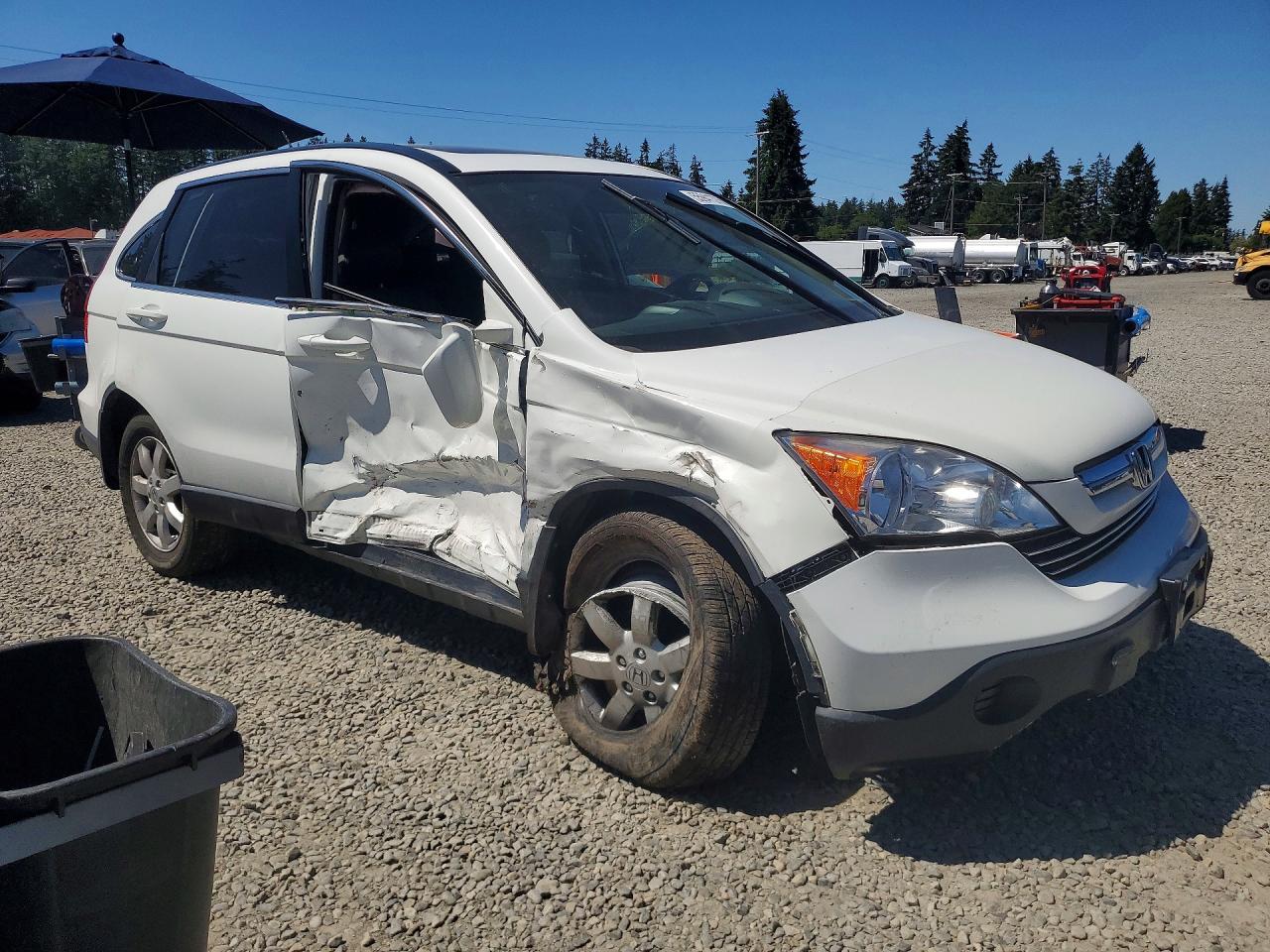 2007 Honda Cr-v Exl White vin: JHLRE487X7C123236