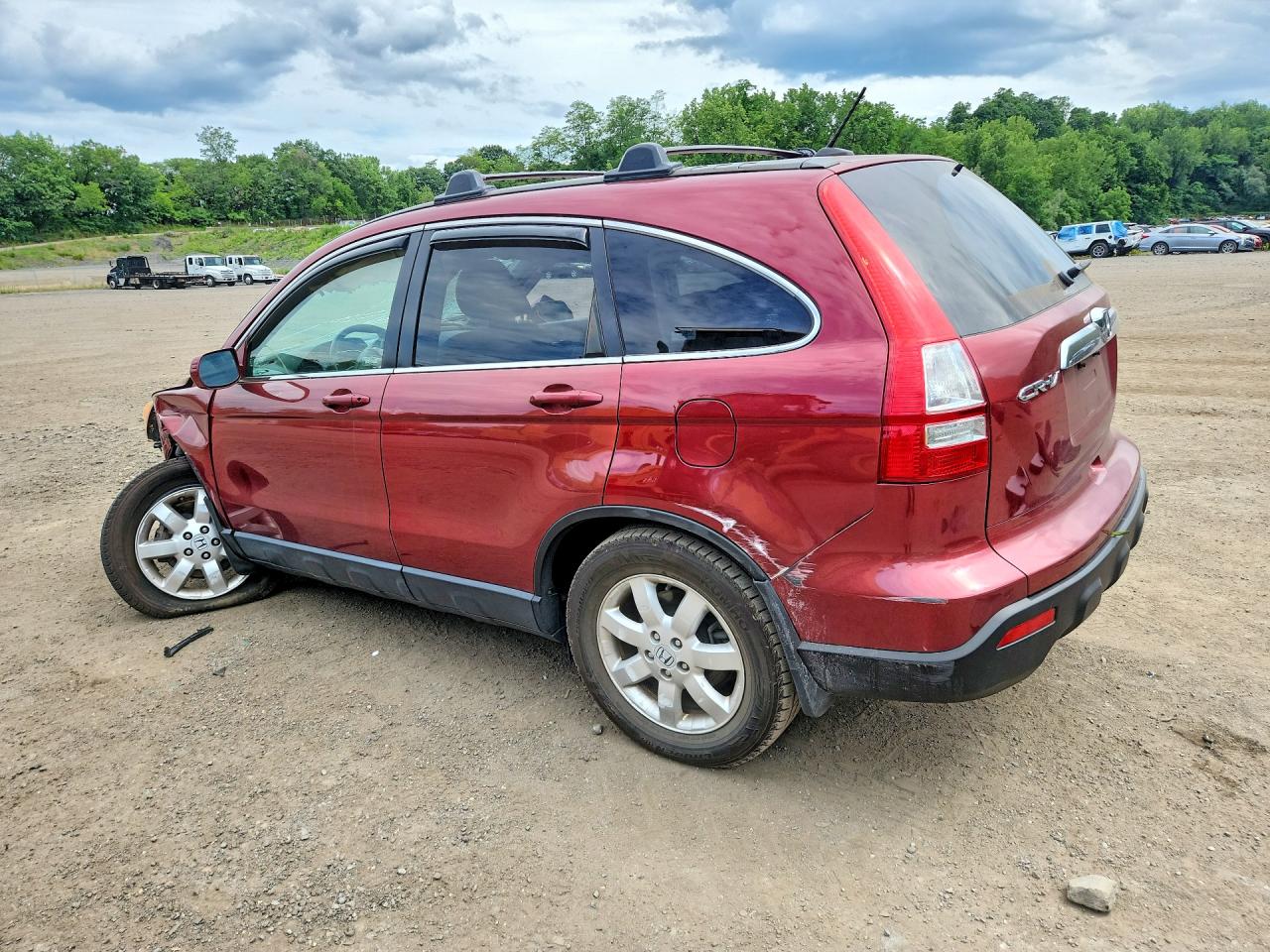 2007 Honda Cr-v Exl Red vin: JHLRE487X7C123771