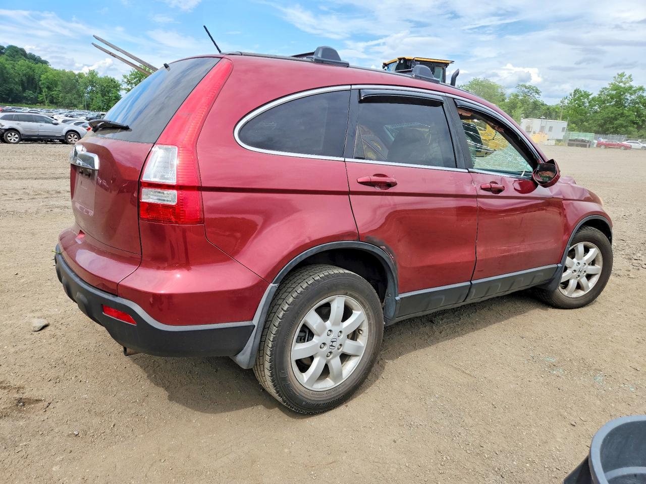 2007 Honda Cr-v Exl Red vin: JHLRE487X7C123771