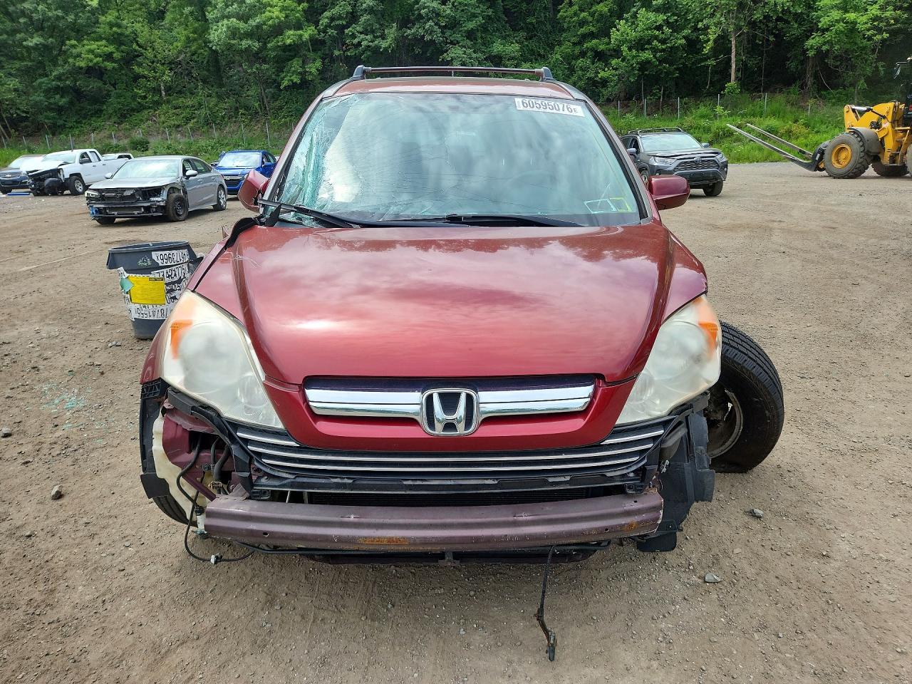 2007 Honda Cr-v Exl Red vin: JHLRE487X7C123771