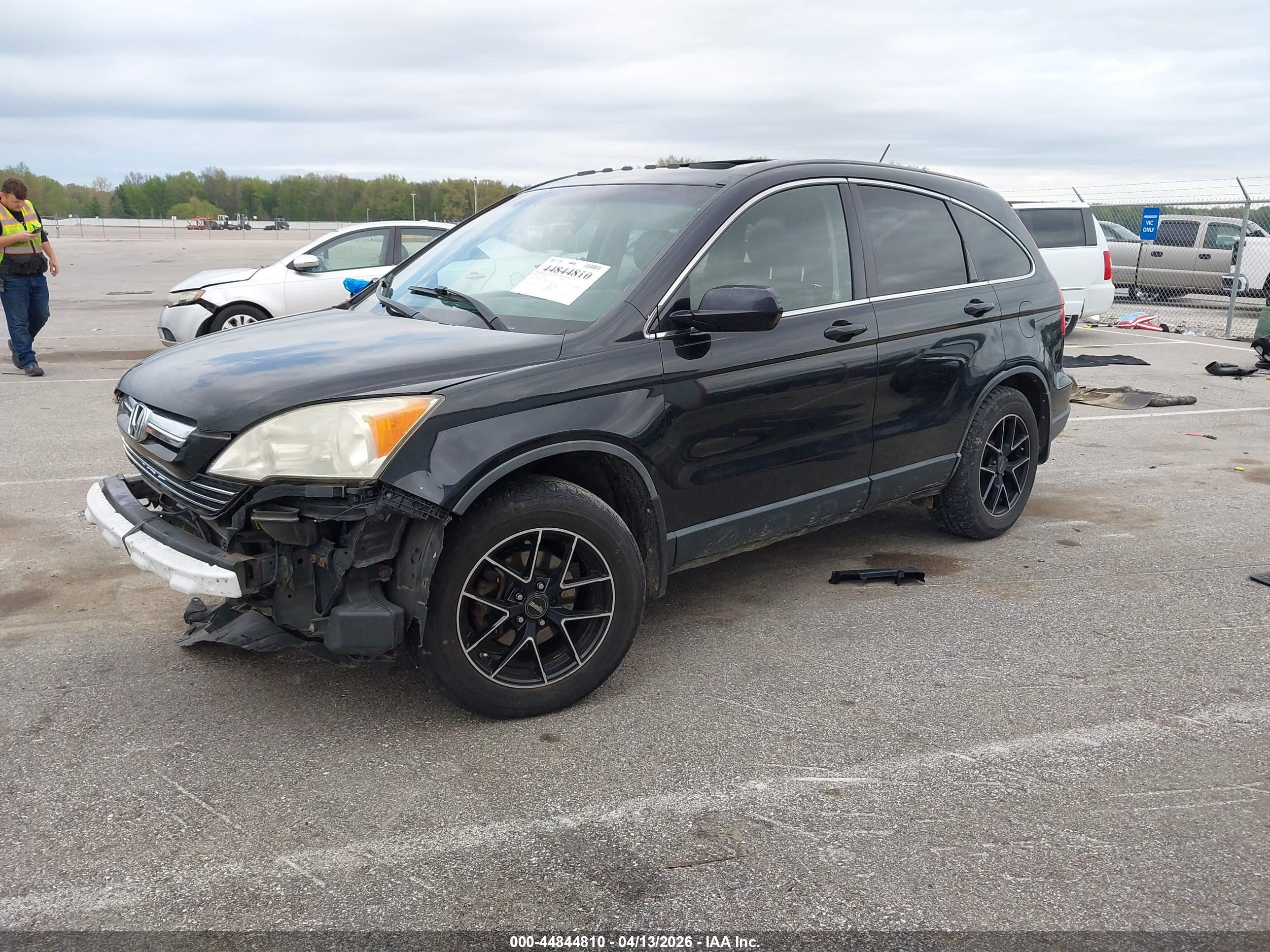 2008 Honda Cr-v Ex-l Black vin: JHLRE487X8C014485