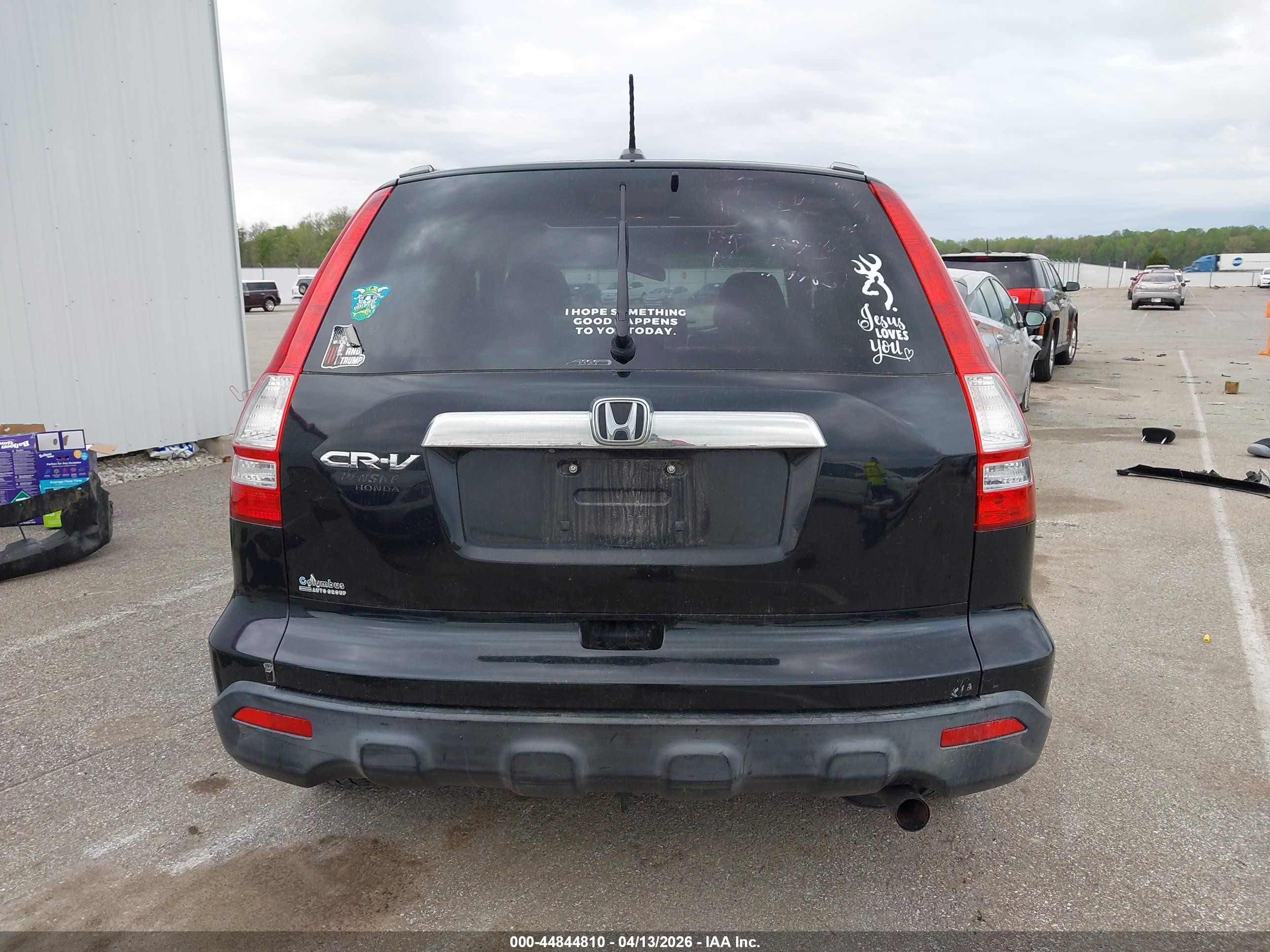 2008 Honda Cr-v Ex-l Black vin: JHLRE487X8C014485