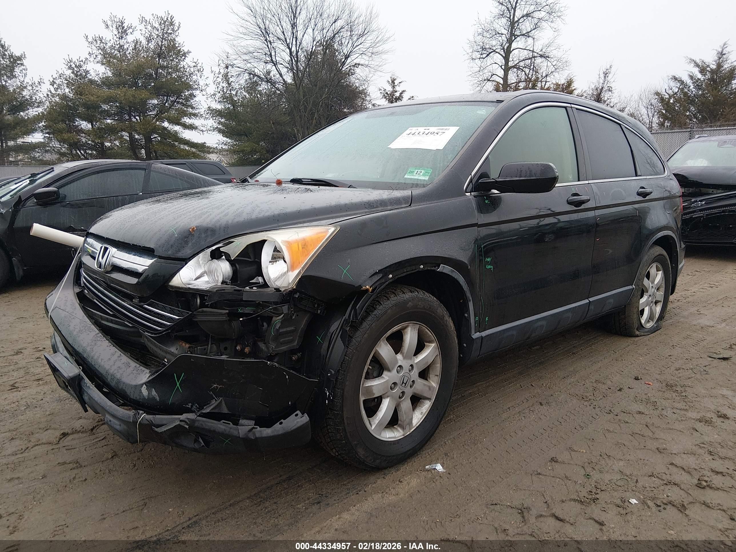2008 Honda Cr-v Ex-l Black vin: JHLRE487X8C020352