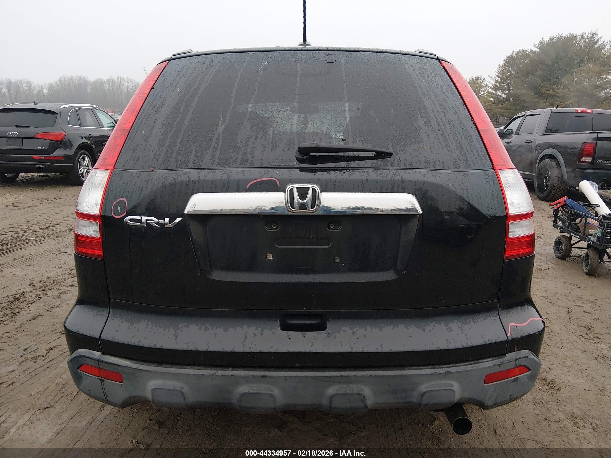 2008 Honda Cr-v Ex-l Black vin: JHLRE487X8C020352