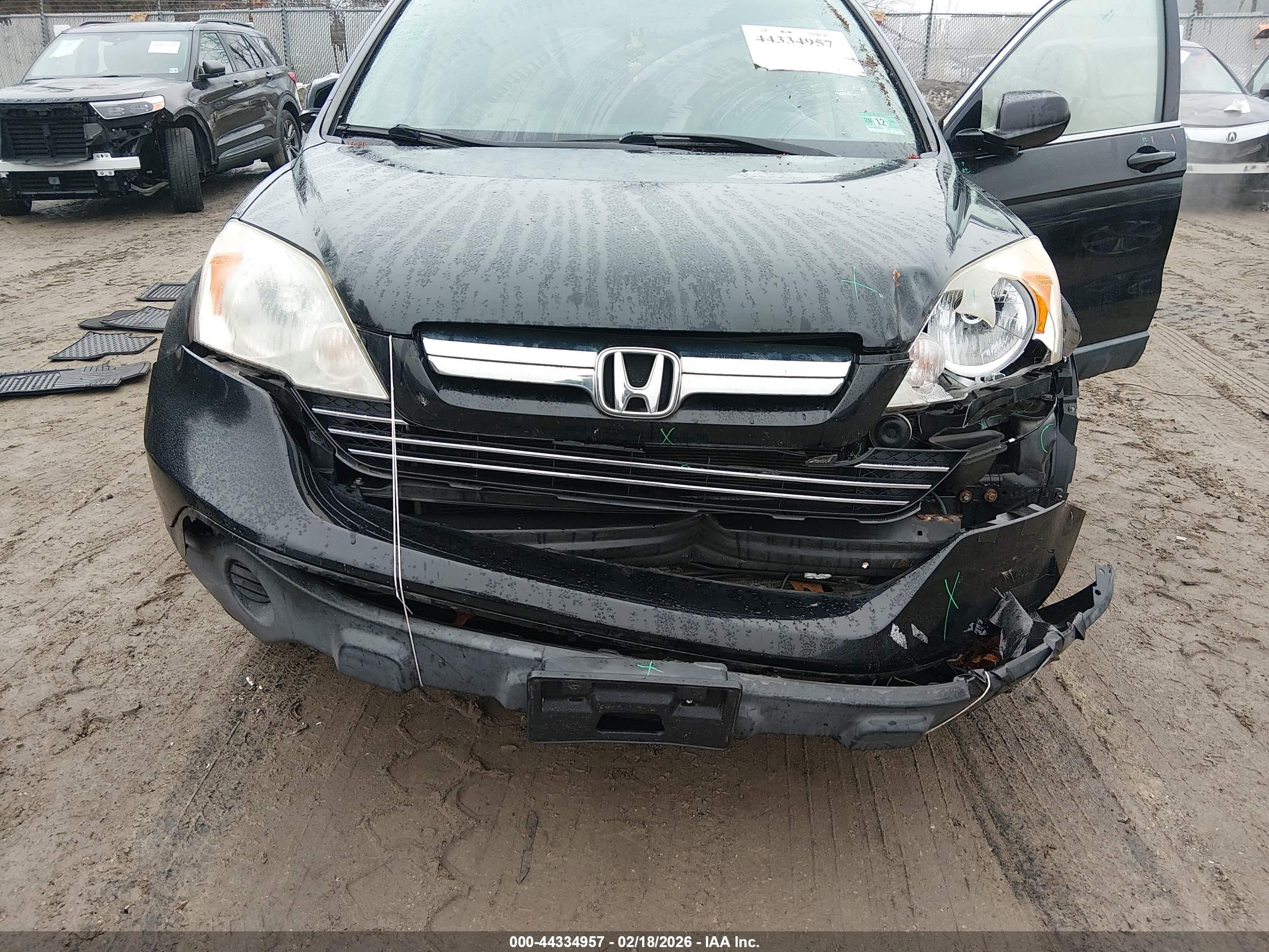 2008 Honda Cr-v Ex-l Black vin: JHLRE487X8C020352