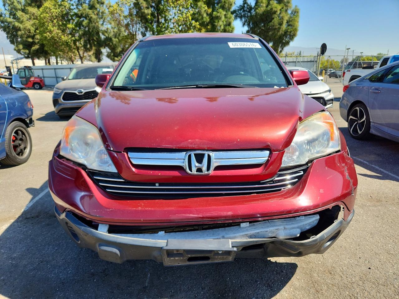 2008 Honda Cr-v Exl Burgundy vin: JHLRE487X8C027219