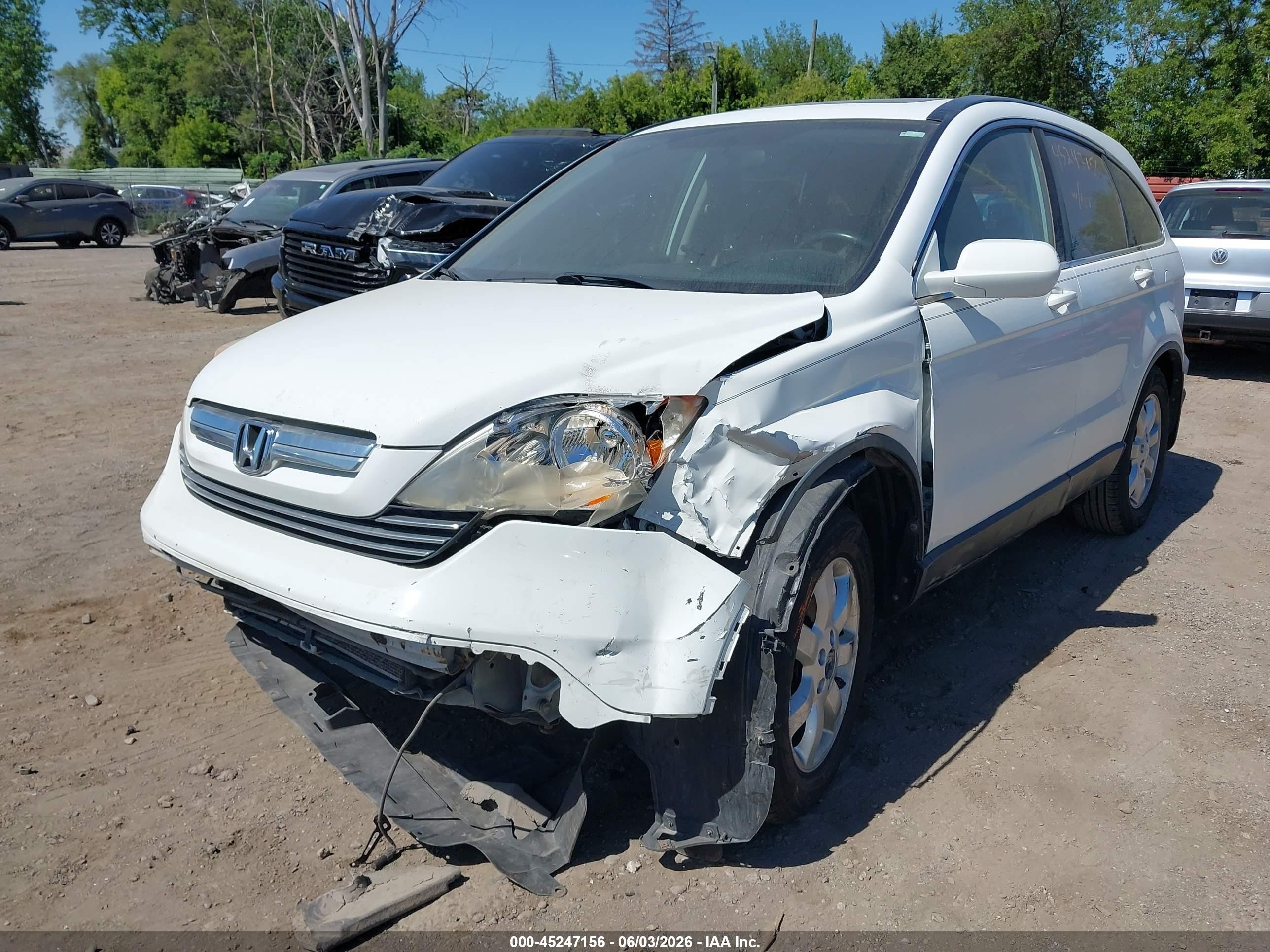 2008 Honda Cr-v Ex-l Белый vin: JHLRE487X8C037622