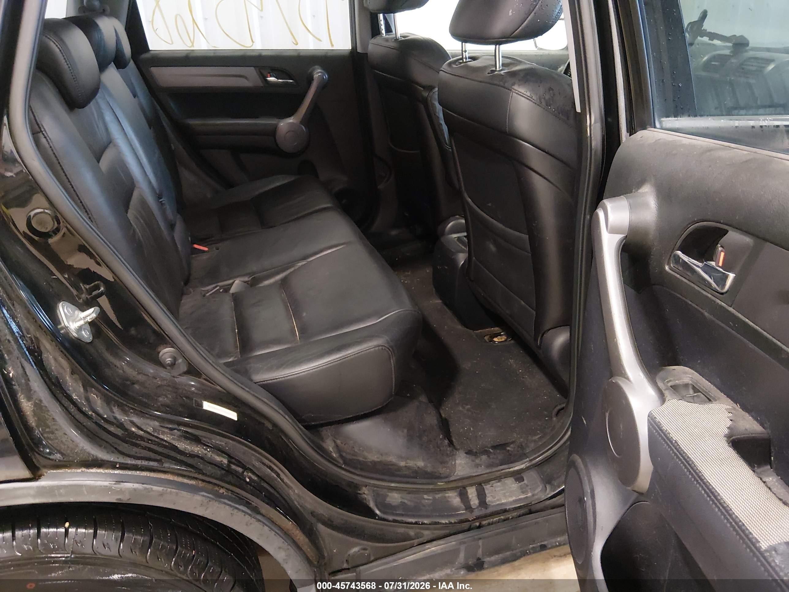 2008 Honda Cr-v Ex-l Black vin: JHLRE487X8C046529