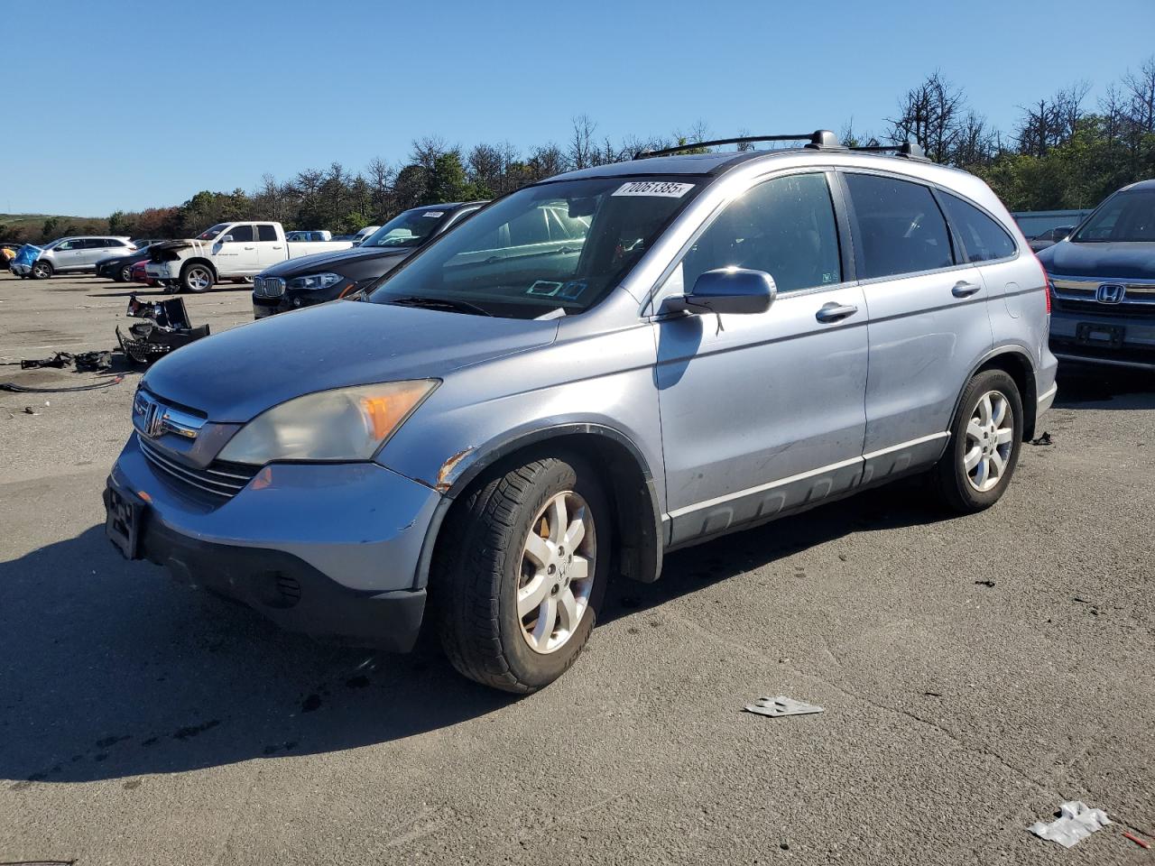 2008 Honda Cr-v Exl Silver vin: JHLRE487X8C054517