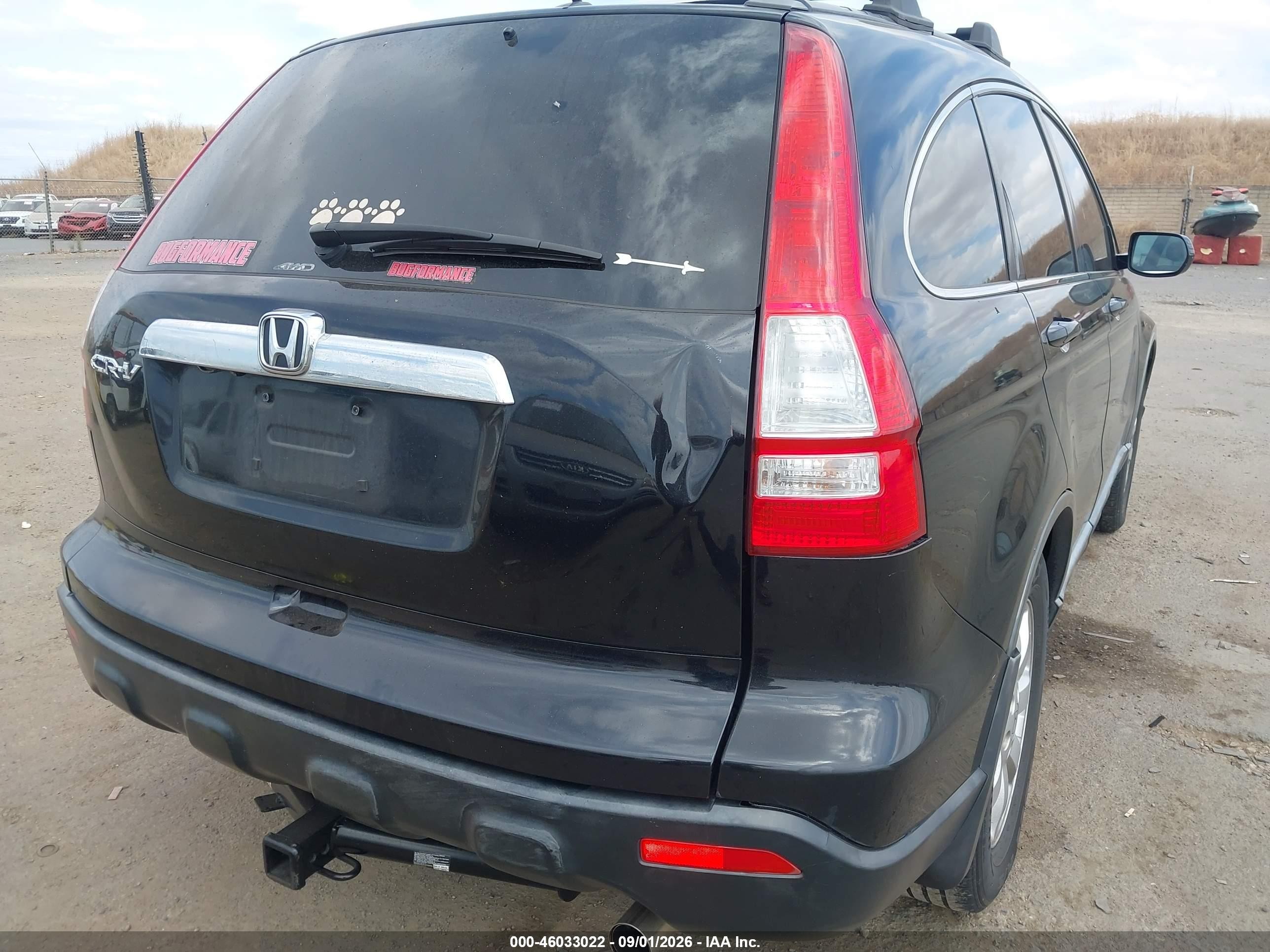 2008 Honda Cr-v Ex-l Black vin: JHLRE487X8C059412