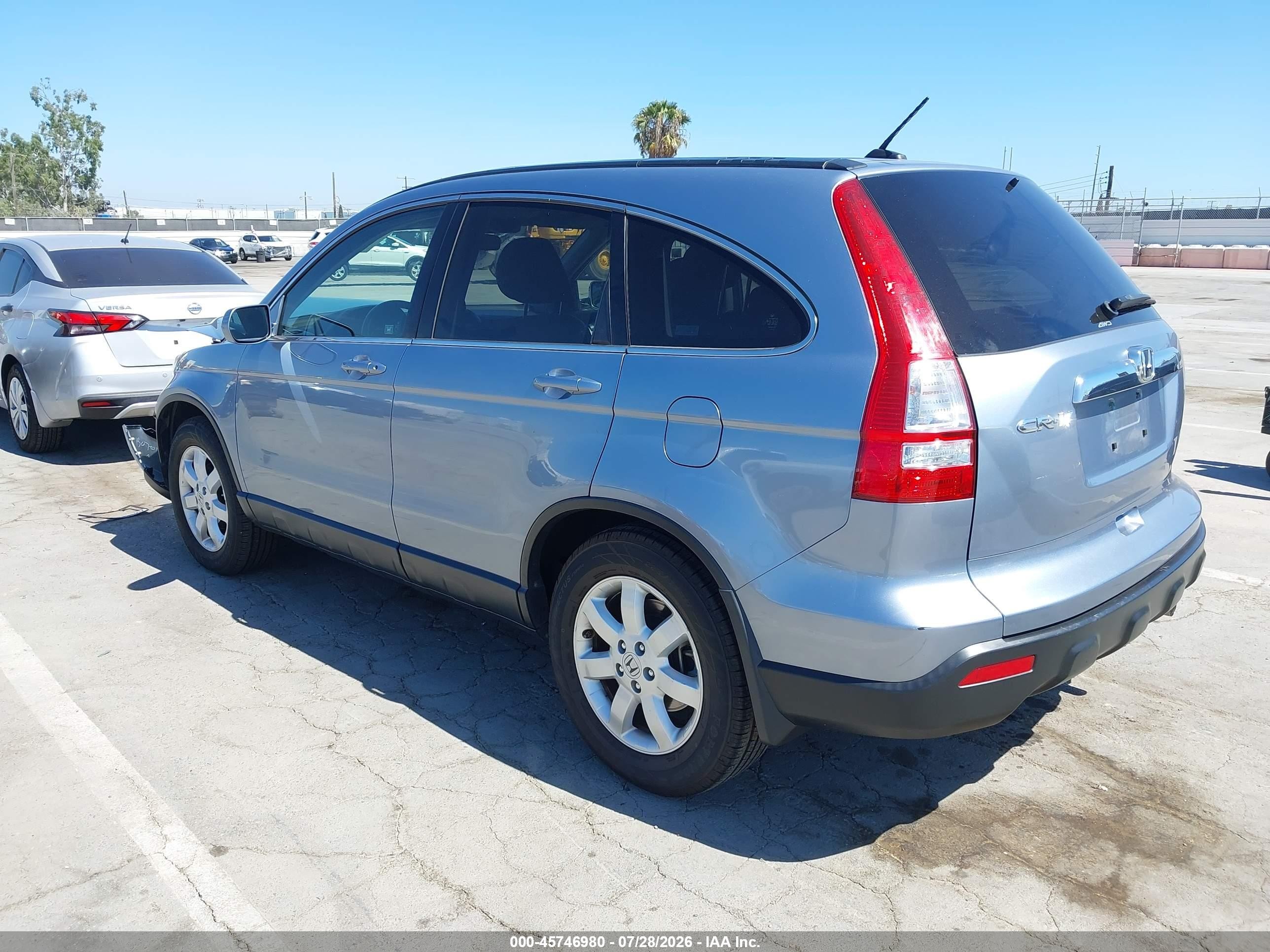 2008 Honda Cr-v Ex-l Light Blue vin: JHLRE487X8C062780