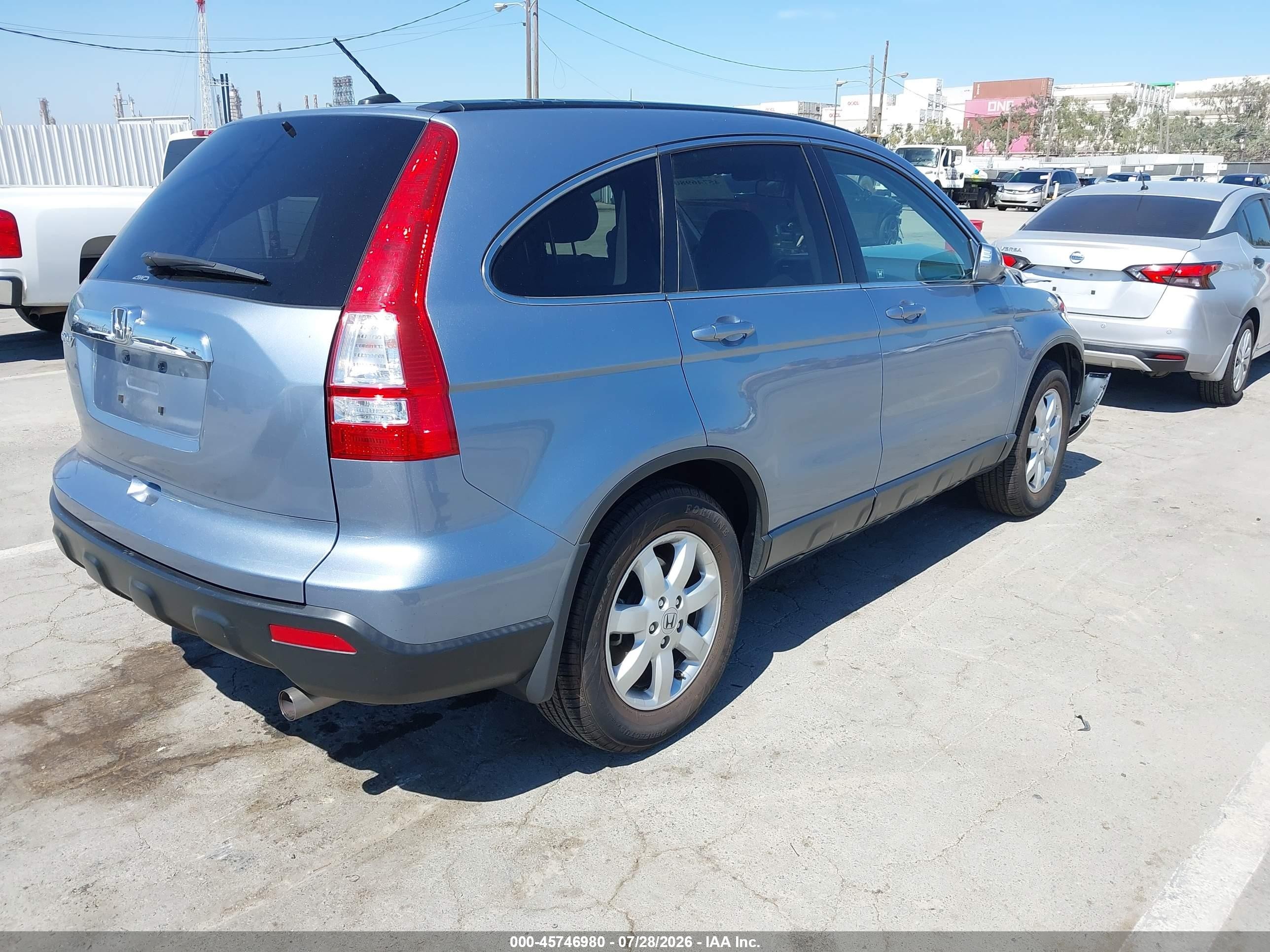 2008 Honda Cr-v Ex-l Light Blue vin: JHLRE487X8C062780