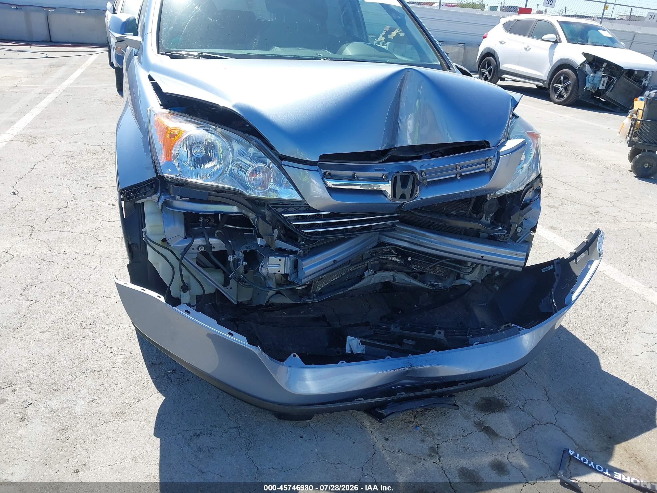 2008 Honda Cr-v Ex-l Light Blue vin: JHLRE487X8C062780