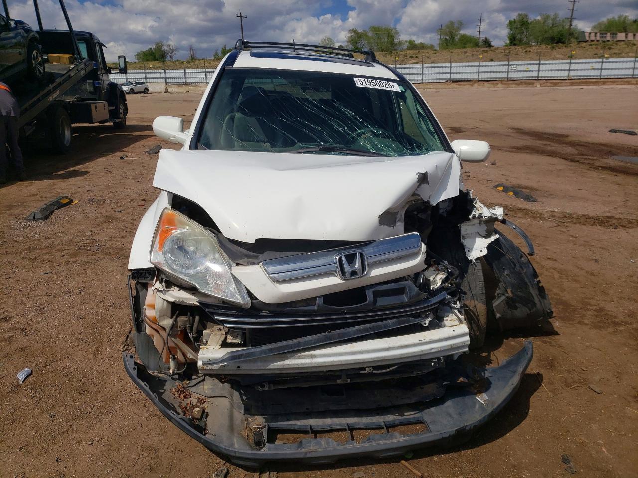 2008 Honda Cr-v Exl White vin: JHLRE487X8C070507