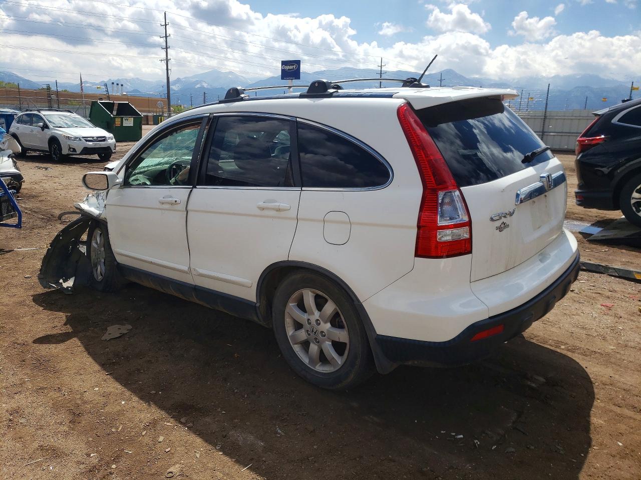 2008 Honda Cr-v Exl White vin: JHLRE487X8C070507