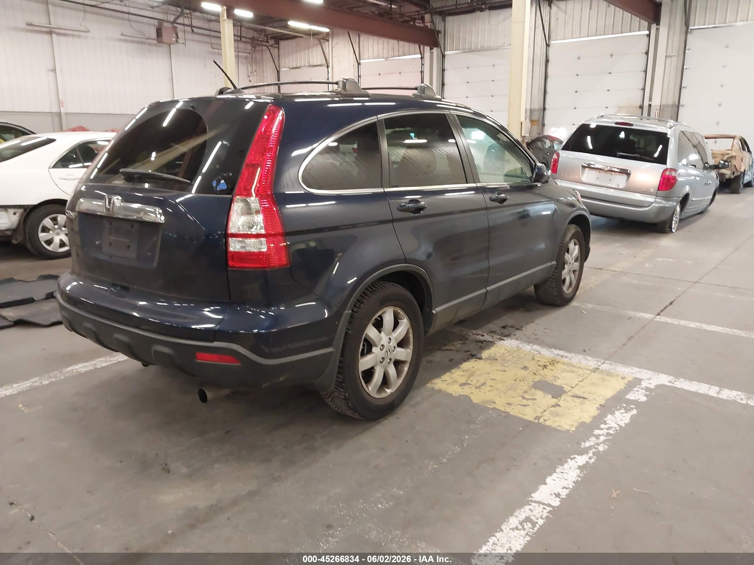 2008 Honda Cr-v Ex-l Blue vin: JHLRE487X8C074668
