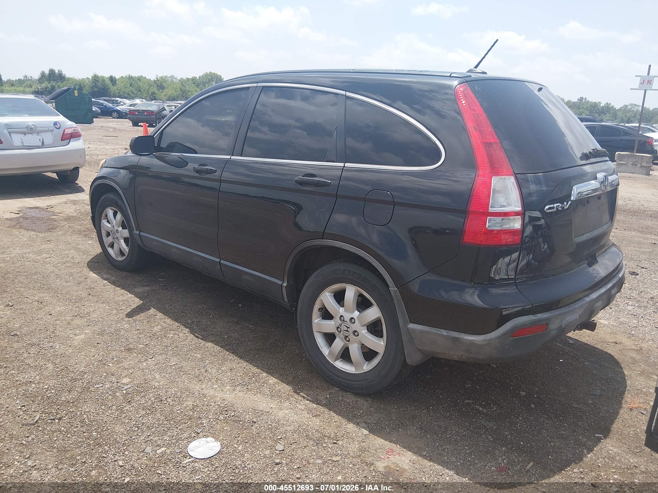 2008 Honda Cr-v Ex-l Black vin: JHLRE487X8C082494