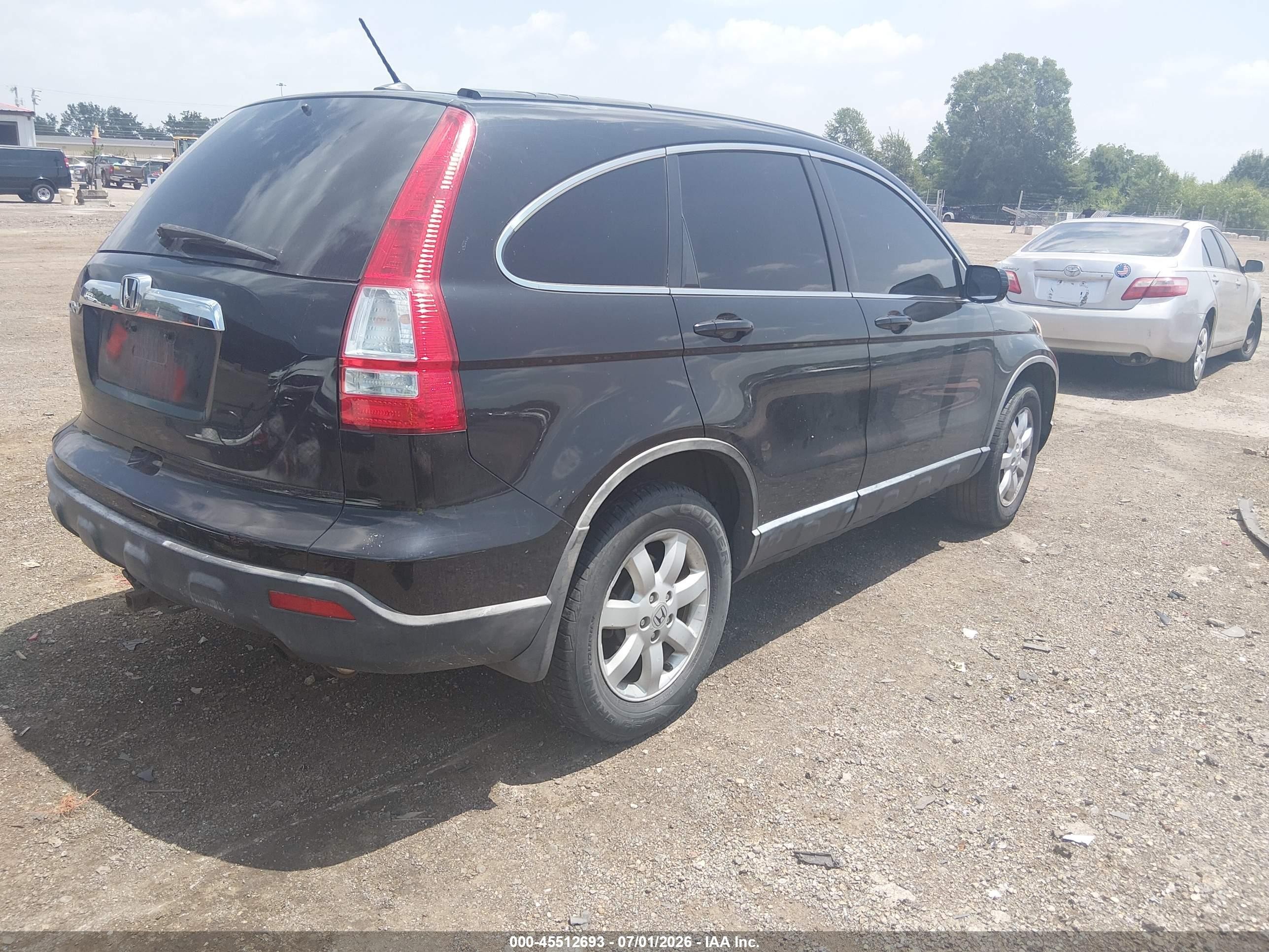 2008 Honda Cr-v Ex-l Black vin: JHLRE487X8C082494