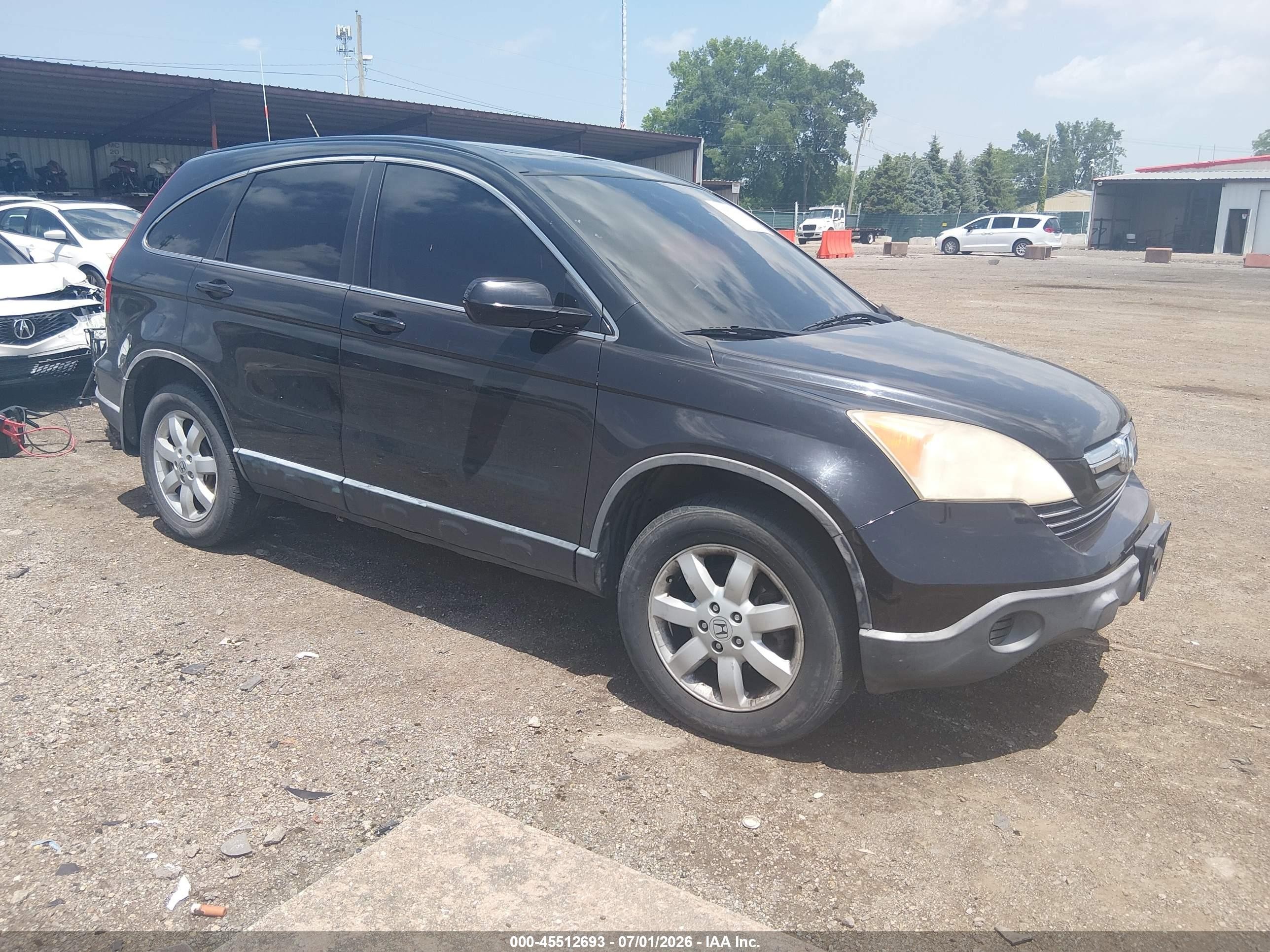 2008 Honda Cr-v Ex-l Black vin: JHLRE487X8C082494