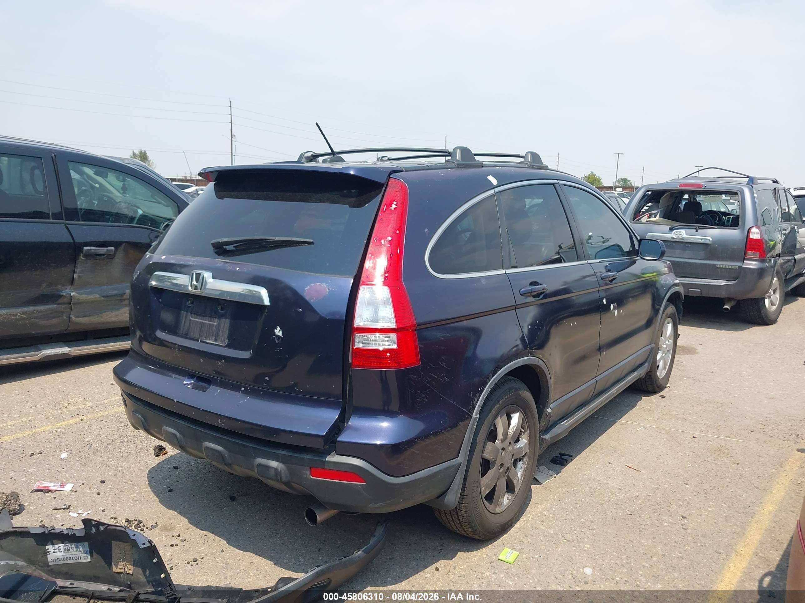 2009 Honda Cr-v Ex-l Blue vin: JHLRE487X9C012866