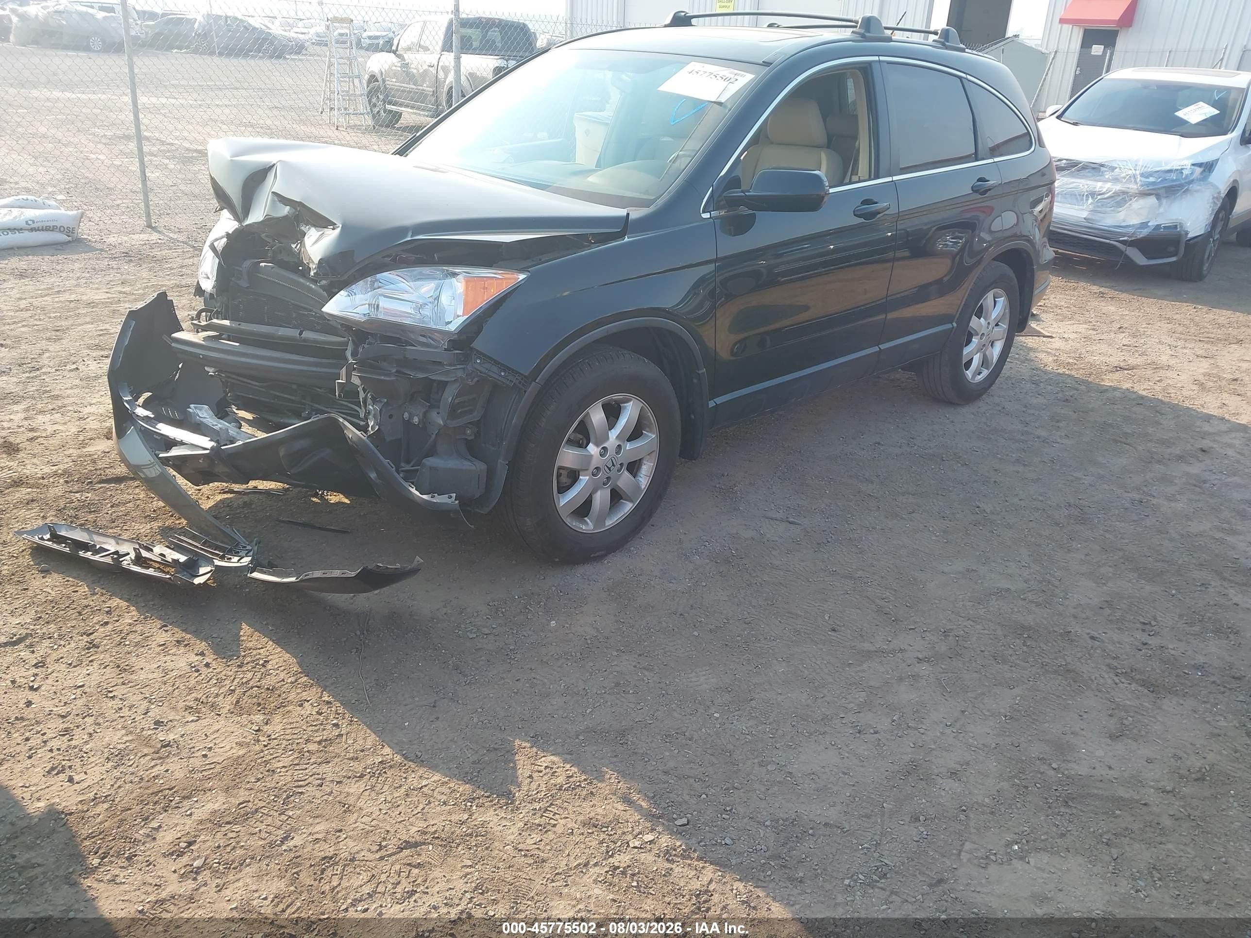 2009 Honda Cr-v Ex-l Black vin: JHLRE487X9C020918