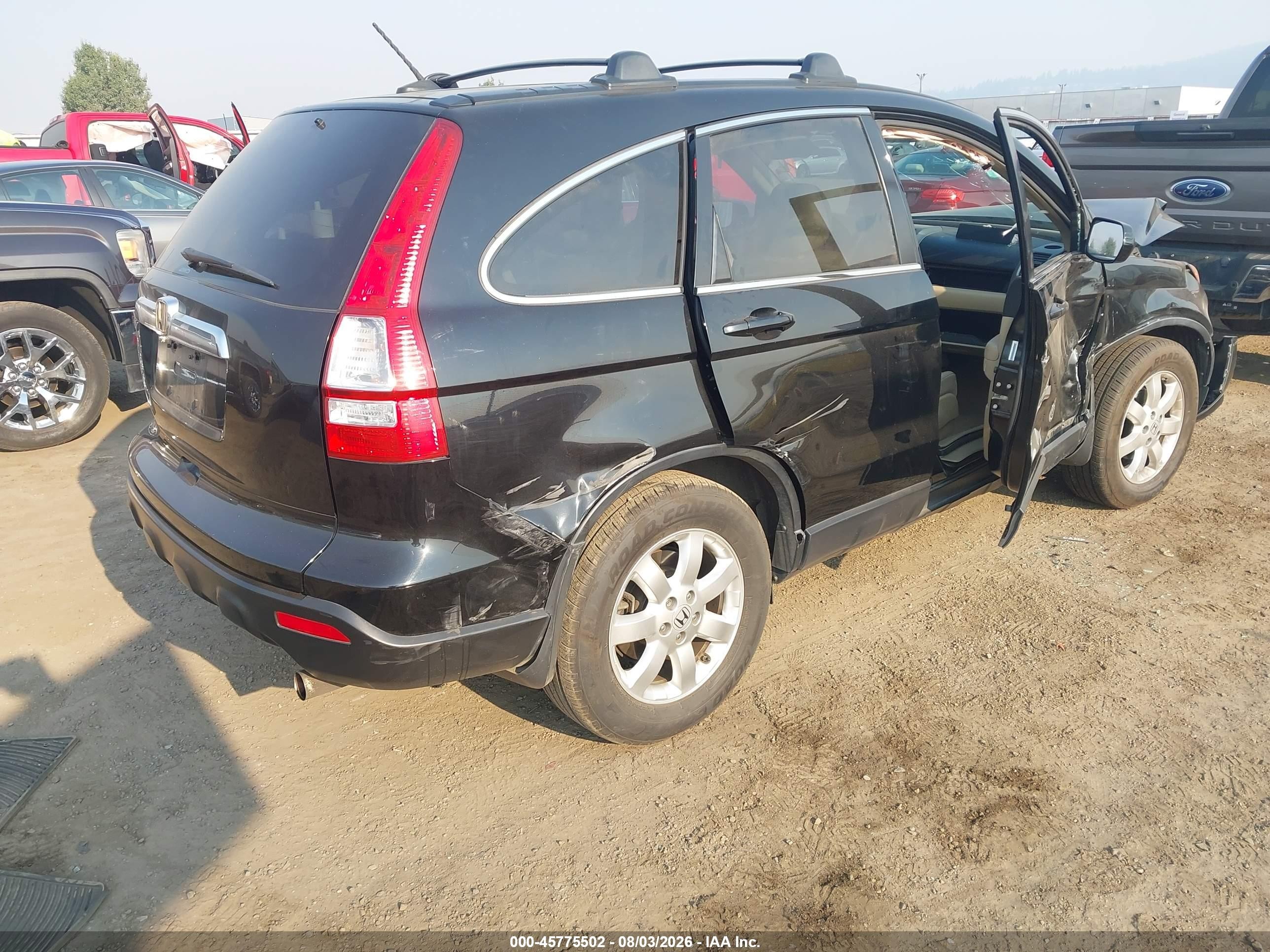 2009 Honda Cr-v Ex-l Black vin: JHLRE487X9C020918