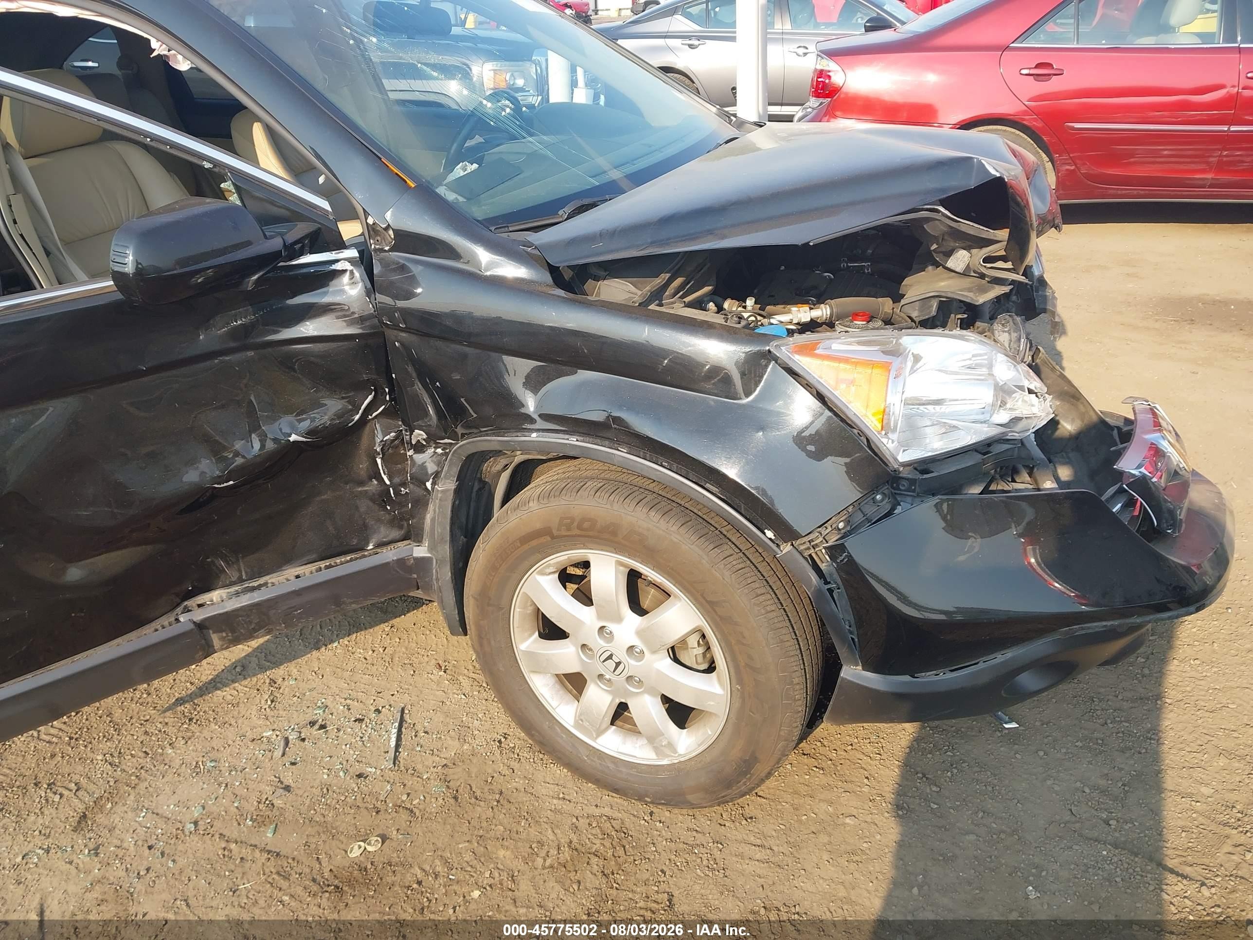 2009 Honda Cr-v Ex-l Black vin: JHLRE487X9C020918