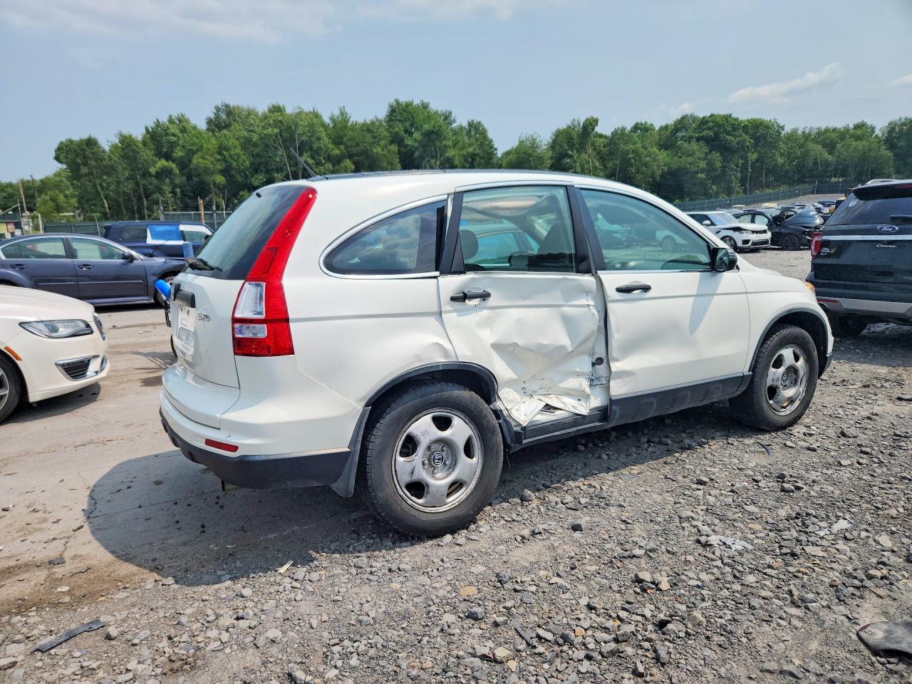 2010 Honda Cr-v Lx White vin: JHLRE4H30AC013784