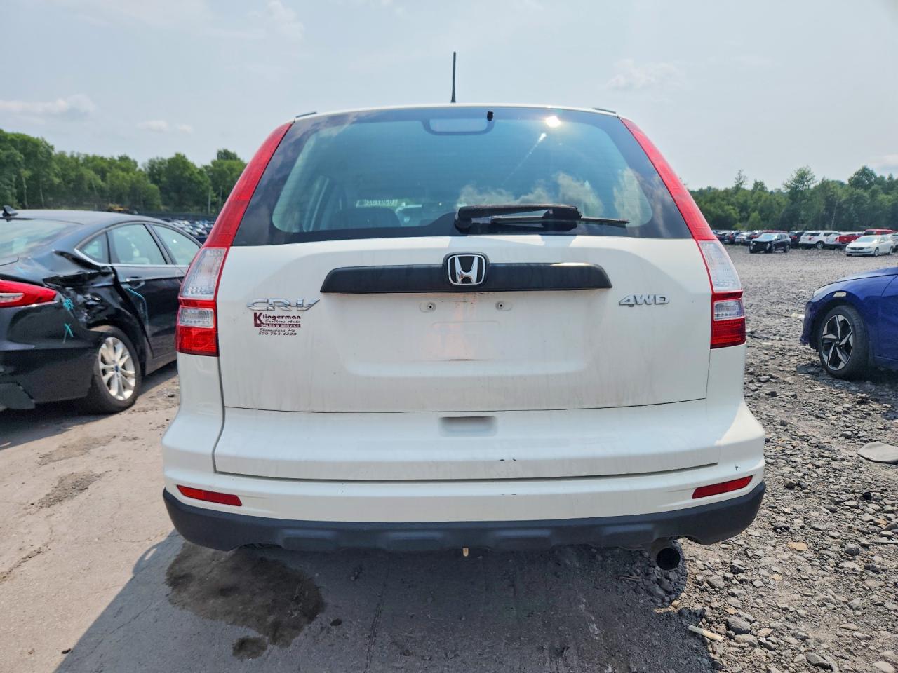 2010 Honda Cr-v Lx White vin: JHLRE4H30AC013784