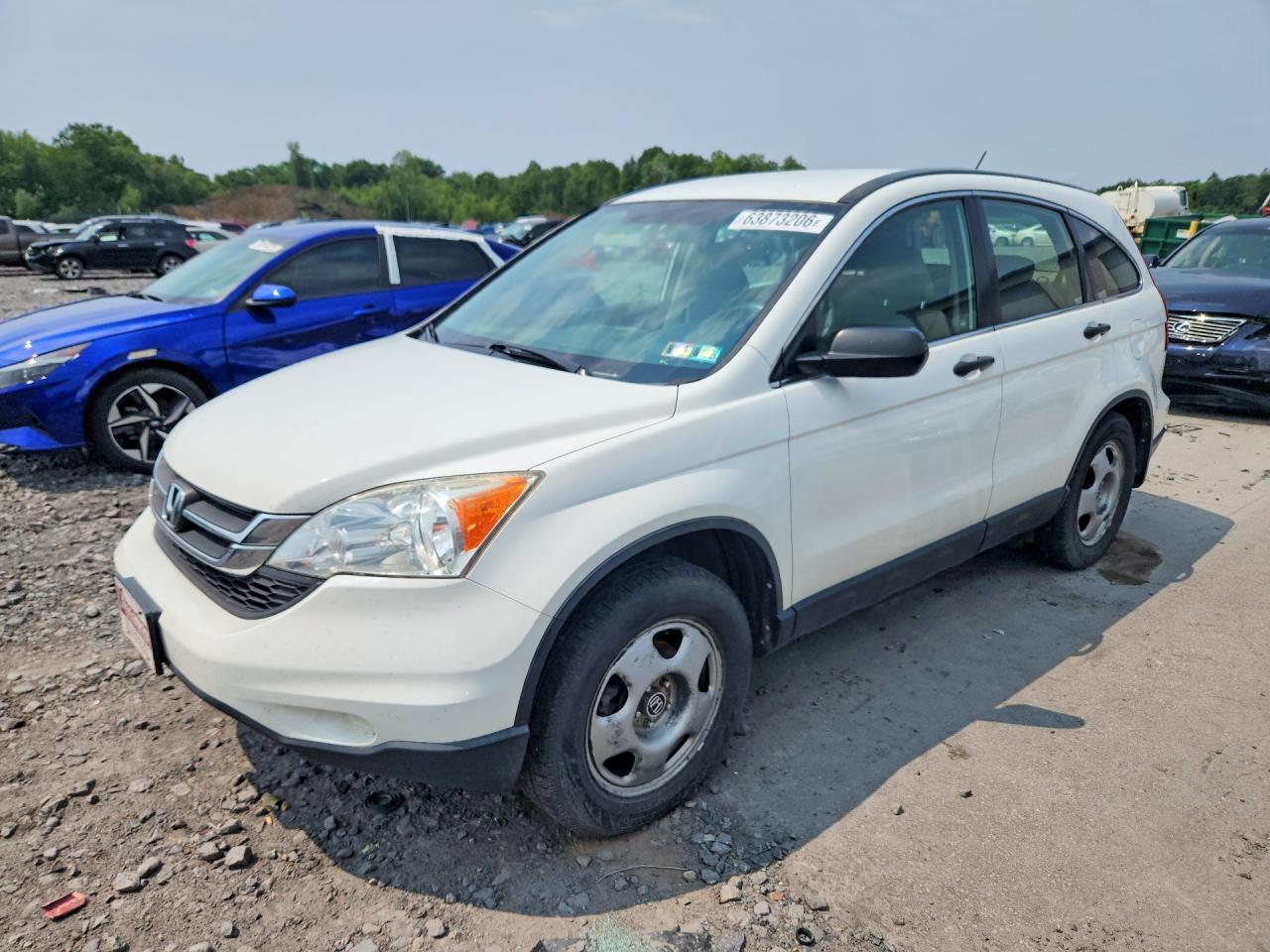 2010 Honda Cr-v Lx White vin: JHLRE4H30AC013784