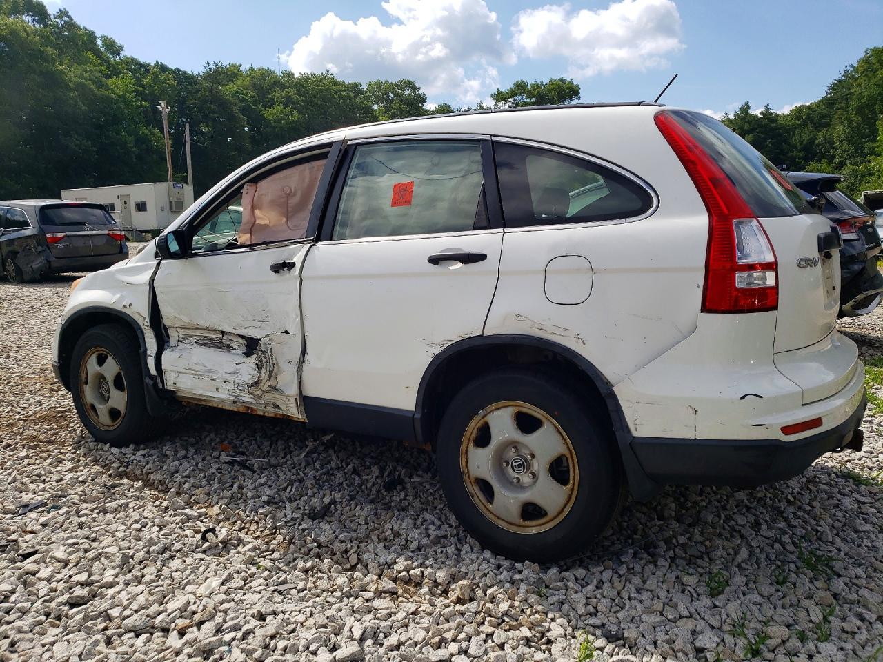 2011 Honda Cr-v Lx White vin: JHLRE4H30BC020493