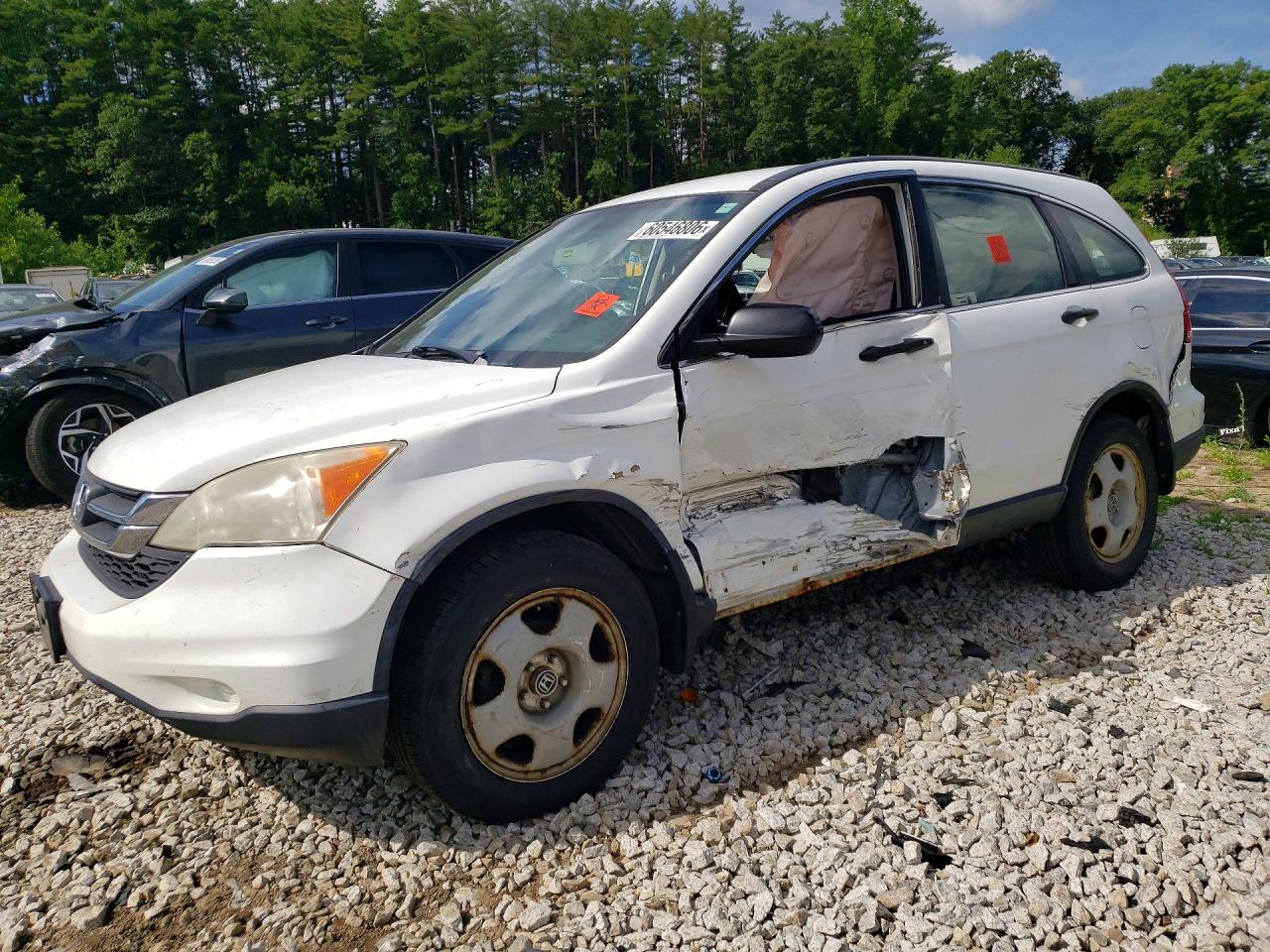 2011 Honda Cr-v Lx White vin: JHLRE4H30BC020493